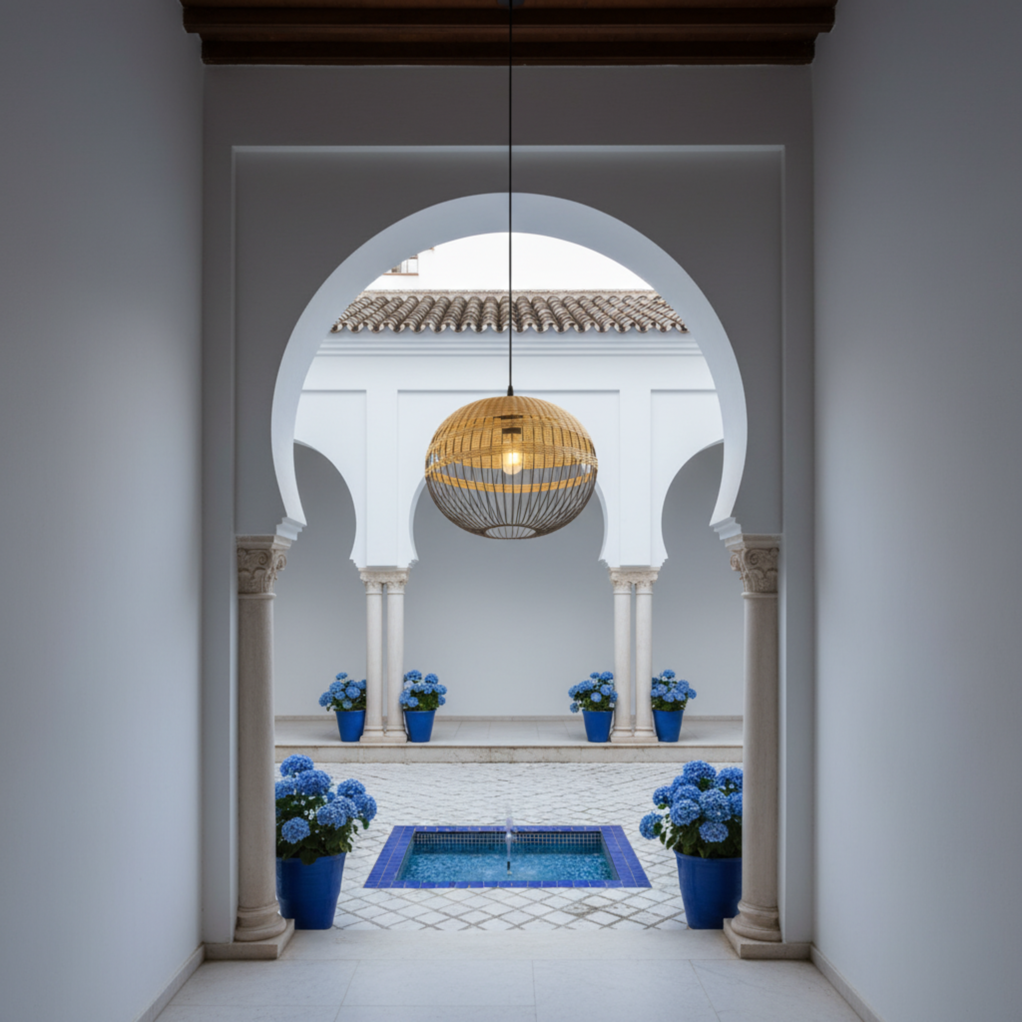 Suspension Sphérique Fibres Végétales & Métal | Design Bohème Chic | Tunisie