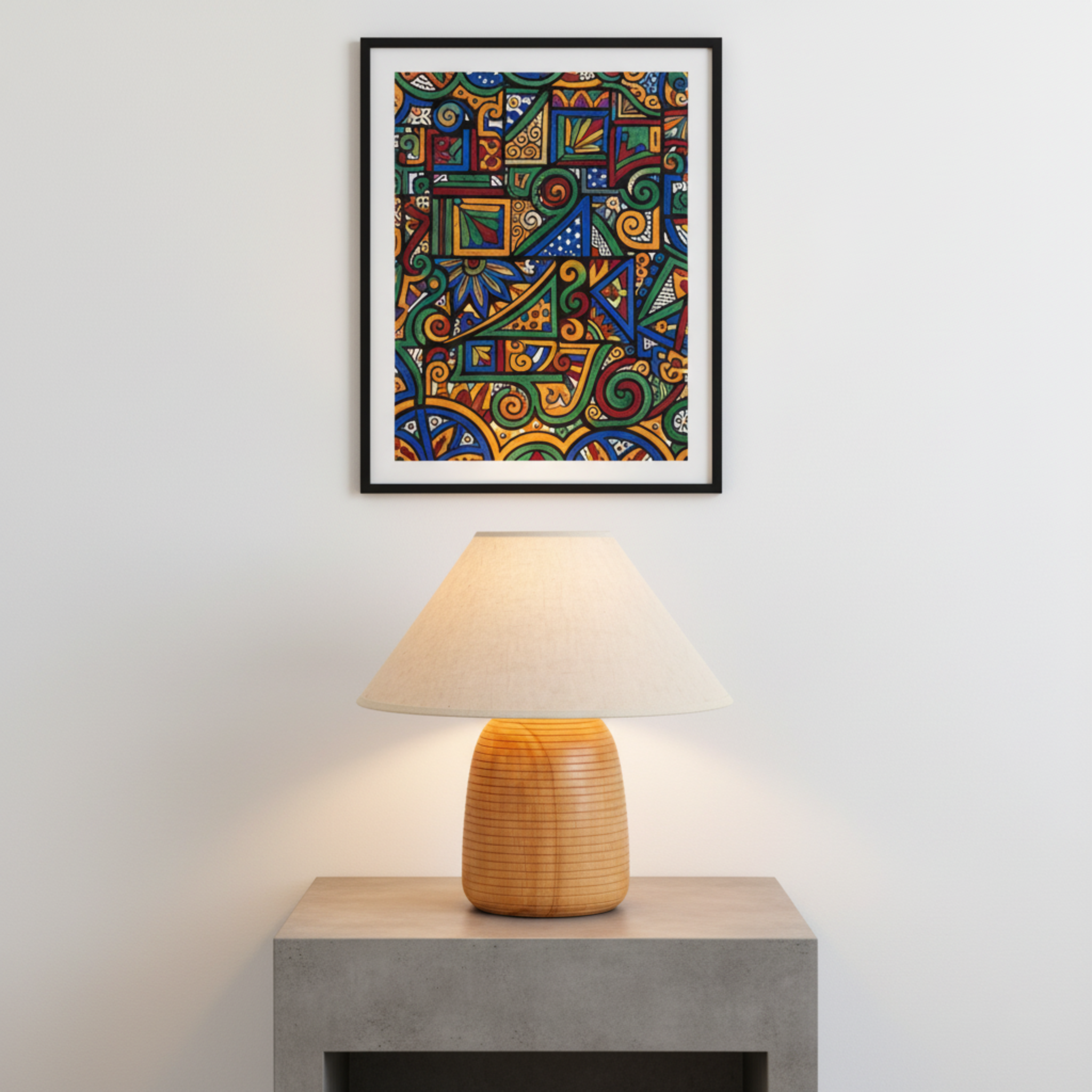 Lampe La Ruche – lampe de table bois handmade Tunisie