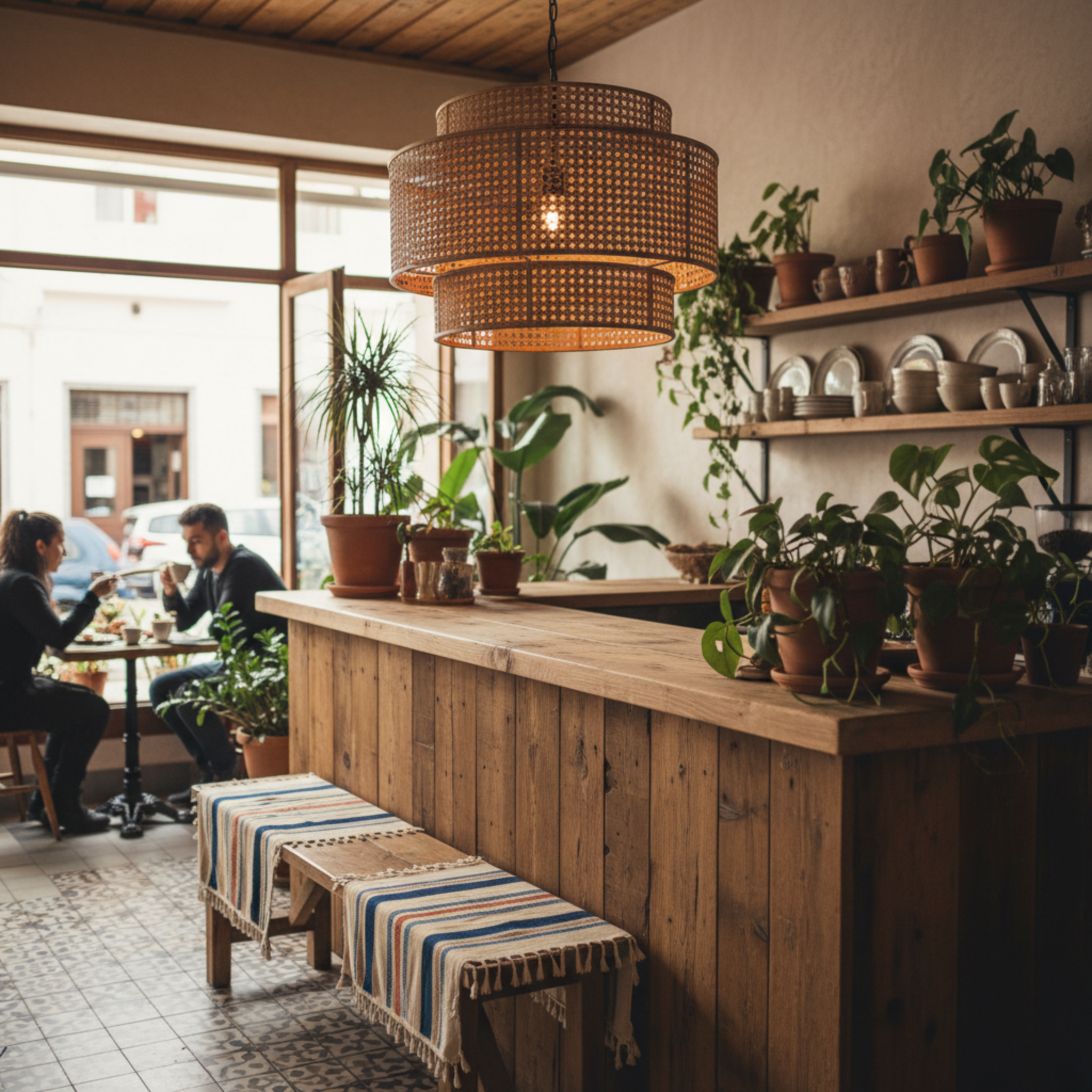 Suspension Triple en Rotin Naturel – Lustre Bohème Chic & Tendance