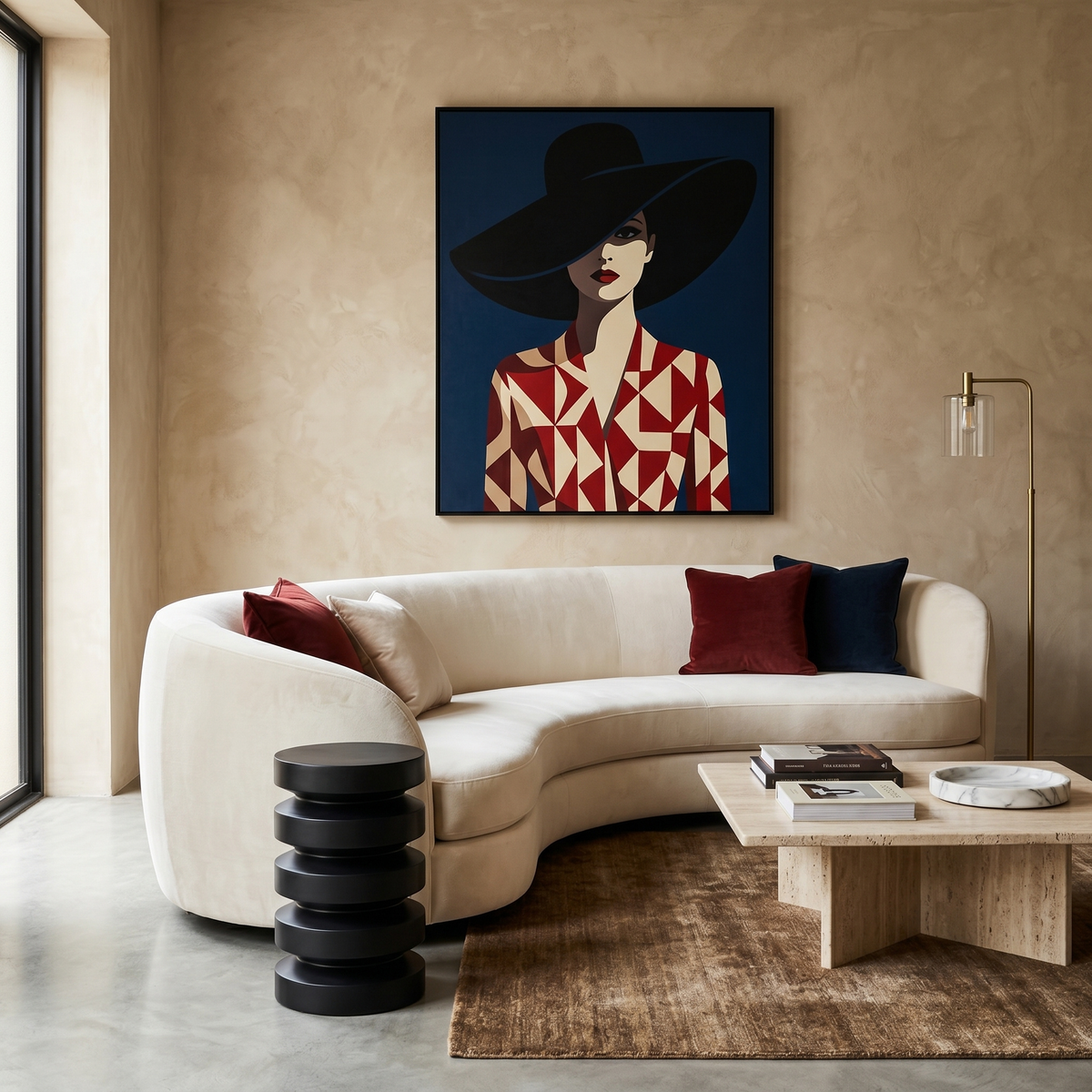 Table d'Appoint Tunisie | Bout de Canapé Noir Design Sculptural | Fiolla Home