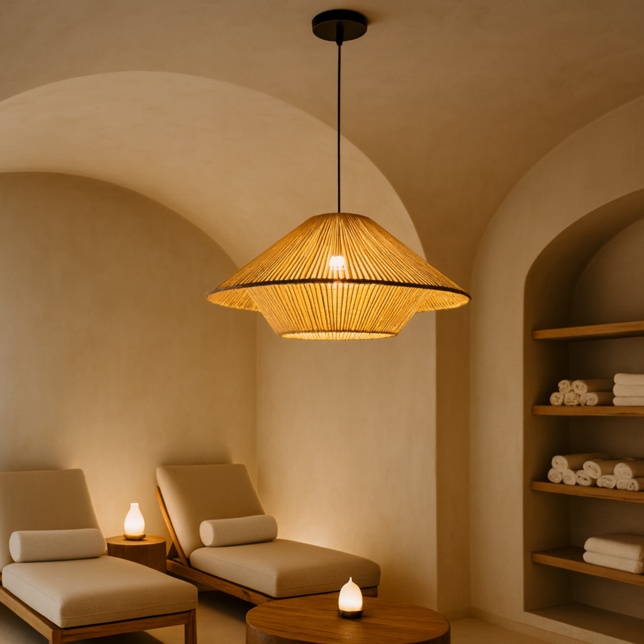 Suspension Design en Jute Tressé | Style Bohème | Tunisie