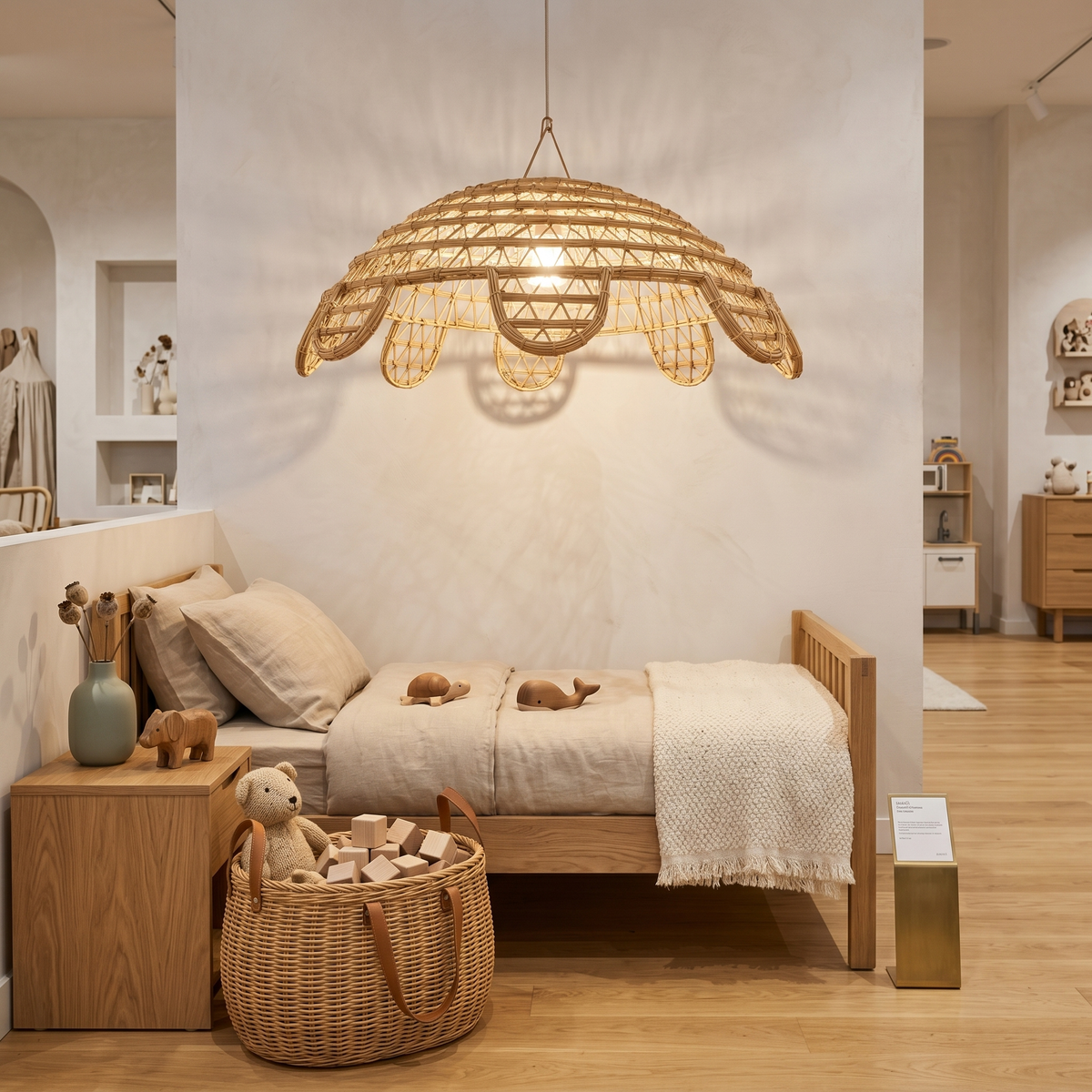 Lustre Palmier Tunisie | Suspension Dôme Festonné Bohème | Fiolla Home