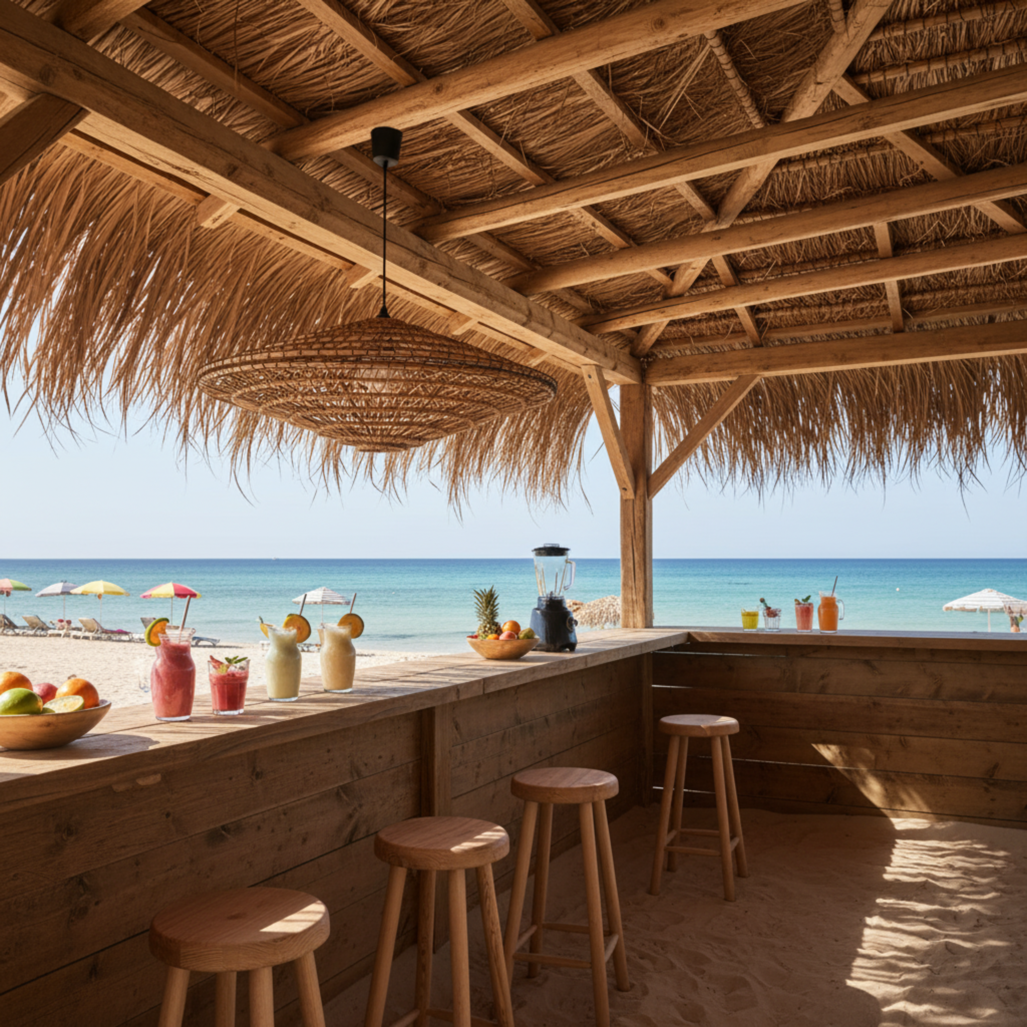 Lustre artisanal en fibres de dattes – Suspension bohème et naturelle