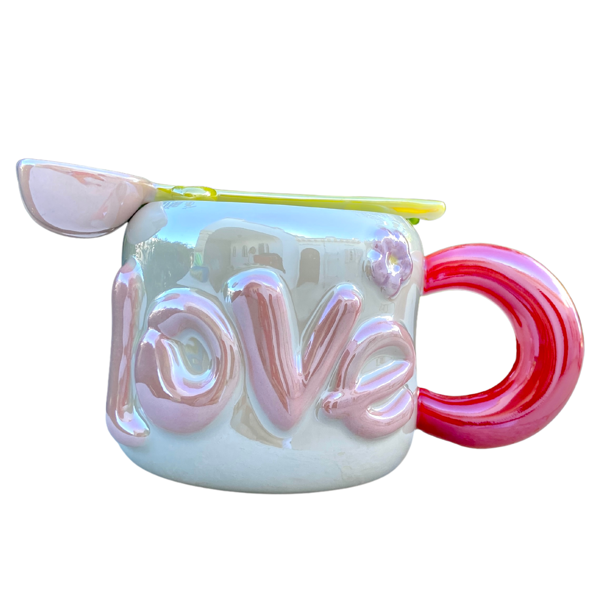 Tasse Céramique Love | Design Changeant & Cuillère | Fiolla Home