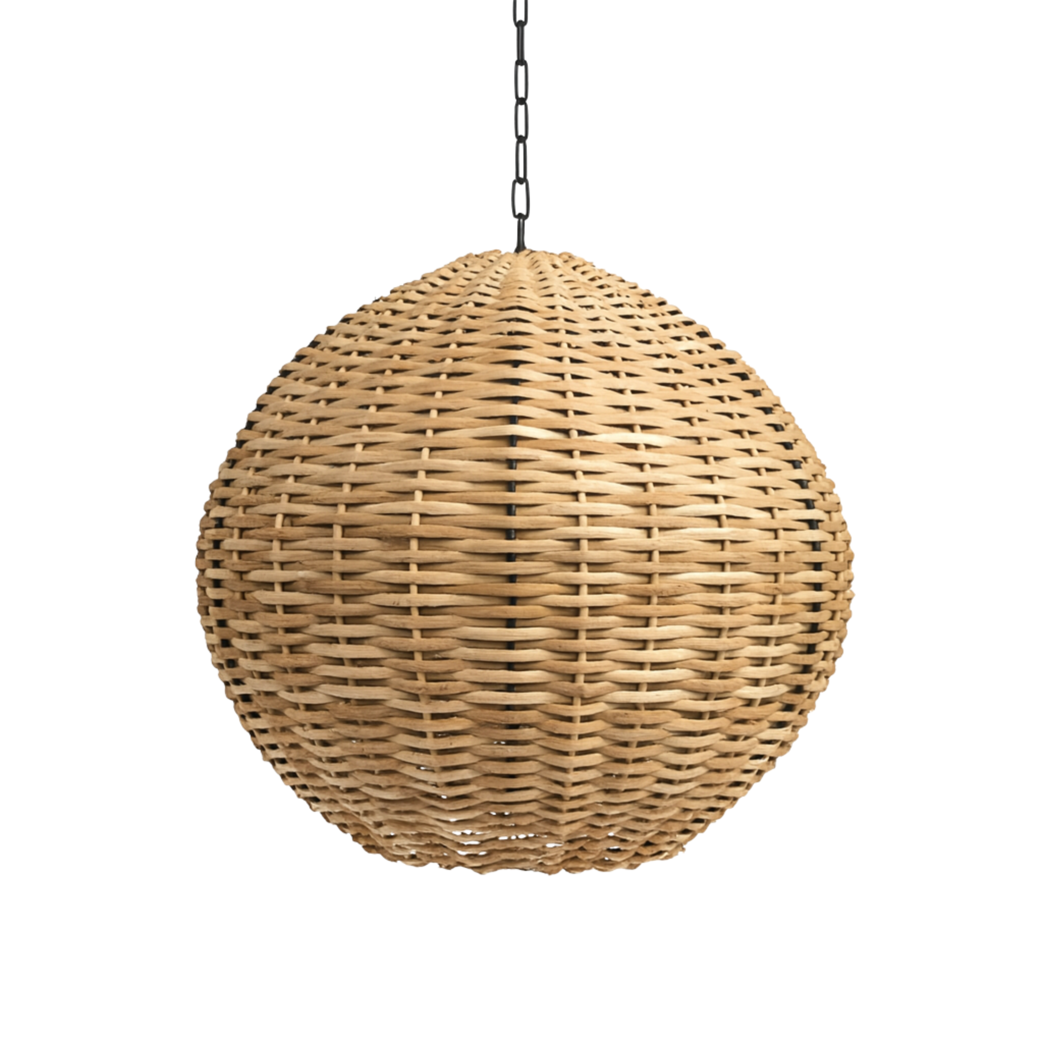 Lustre en rotin boule | Halo 360°, style naturel | Fiolla Home