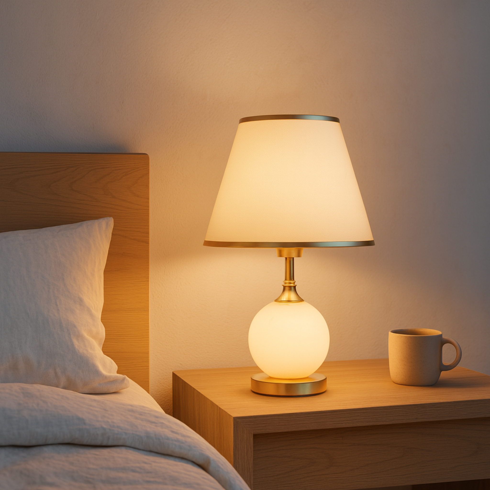 Veilleuse Chambre à Coucher | Globe Opalin | Fiolla Home