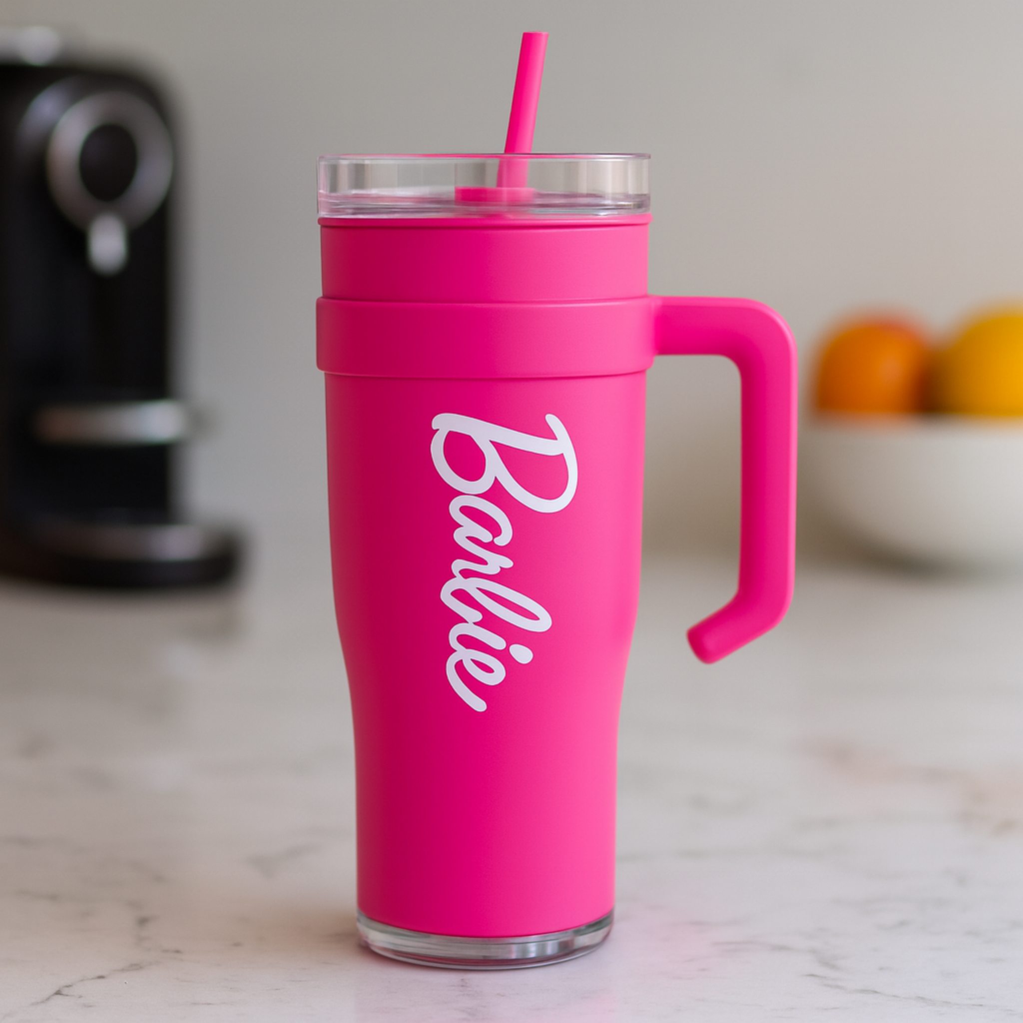 Thermos Barbie Rose | Travel Mug avec Poignée | Fiolla Home