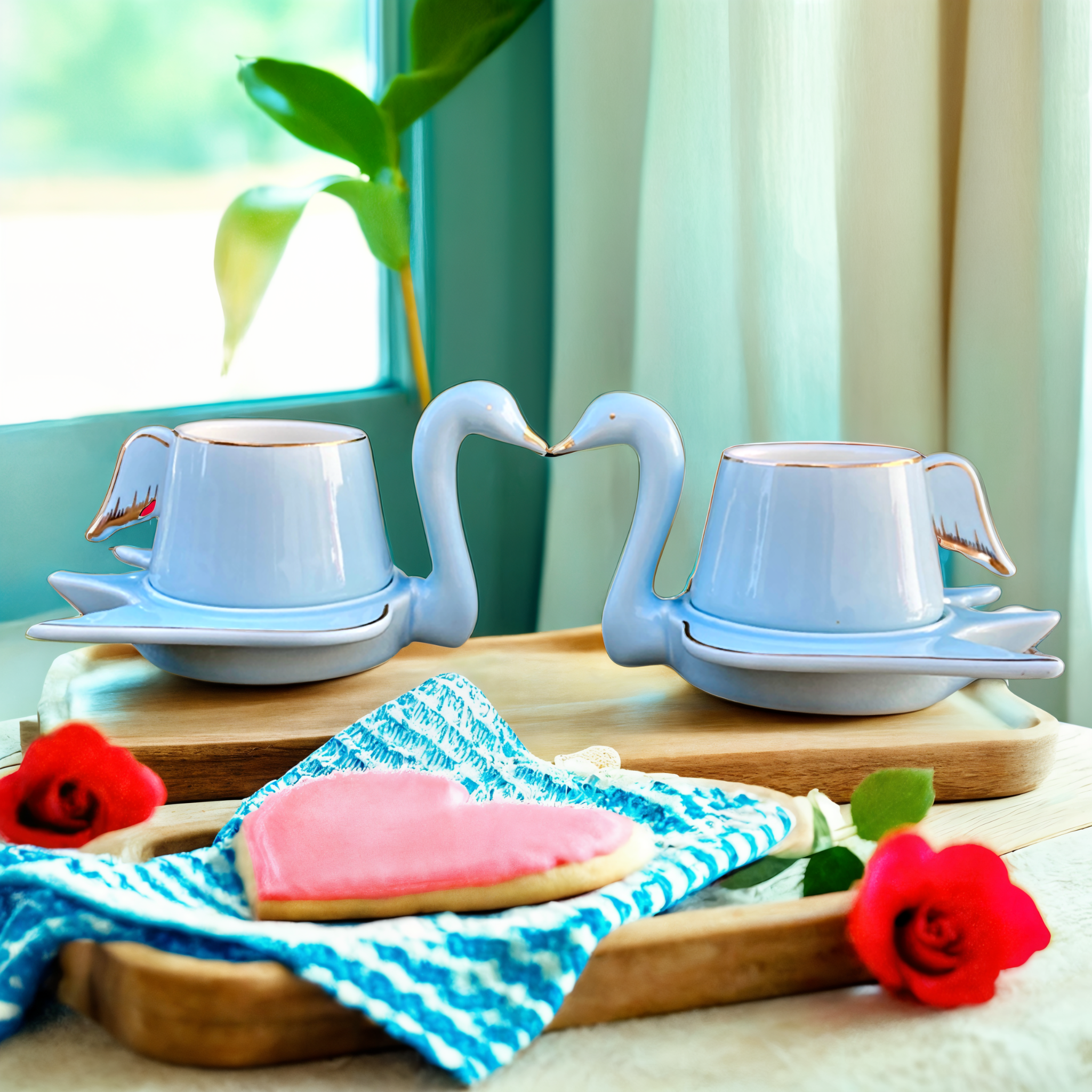 Tasses et Sous-Tasses Flamant | Élégance et Romance | Fiolla Home