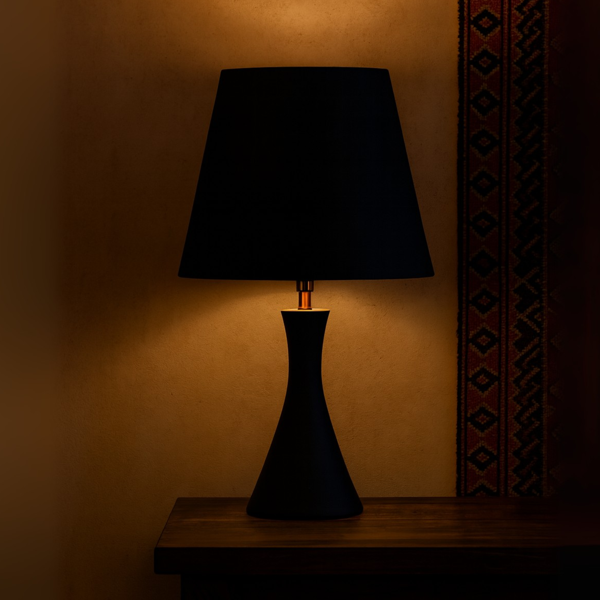 Veilleuse Noir Mat | Abat-jour Noir | Fiolla Home