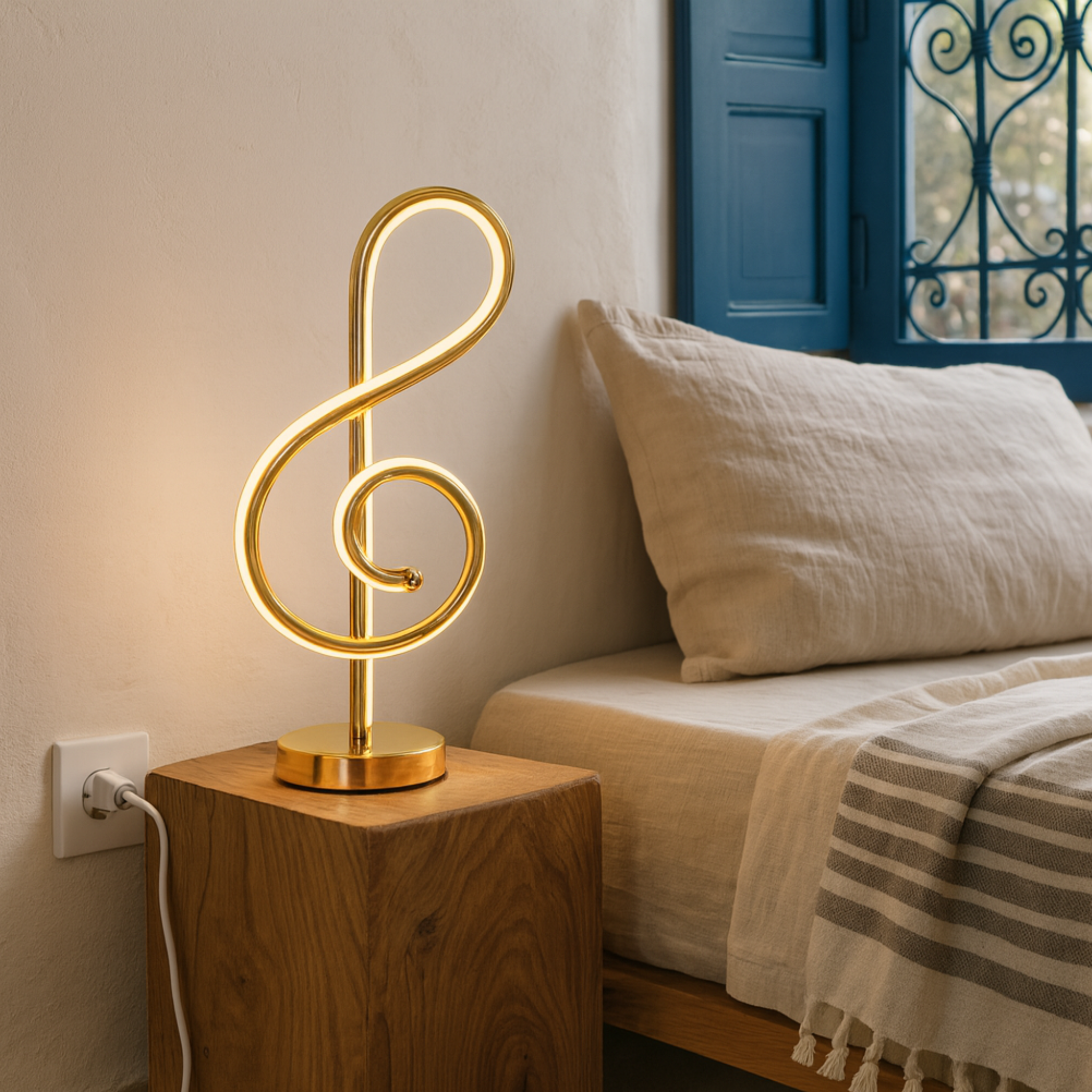 Veilleuse LED Tunisie Clé de Sol | Lampe de Chevet | Fiolla Home