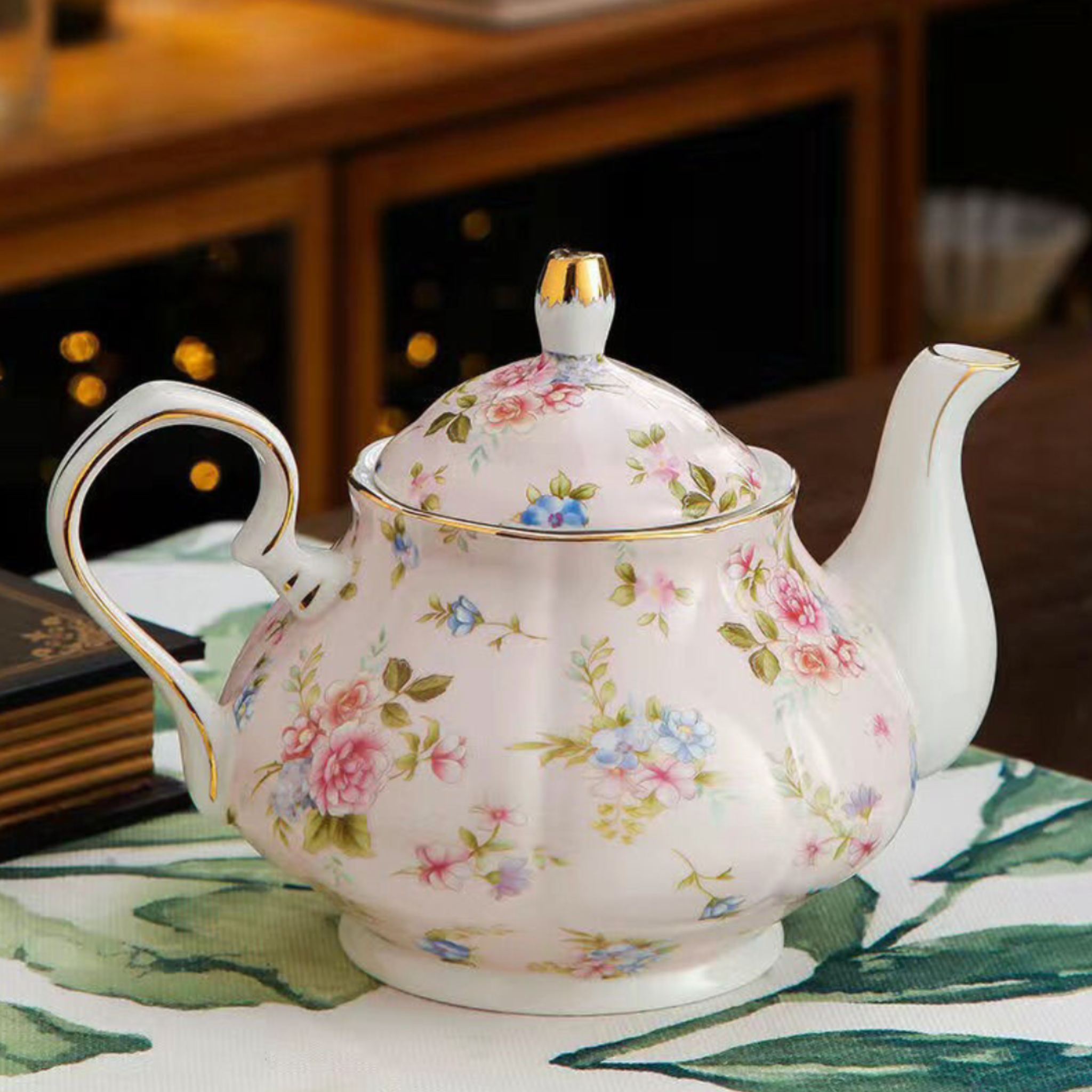Service Café en Porcelaine Rose Tunisie | Motifs Fleuris | Fiolla Home