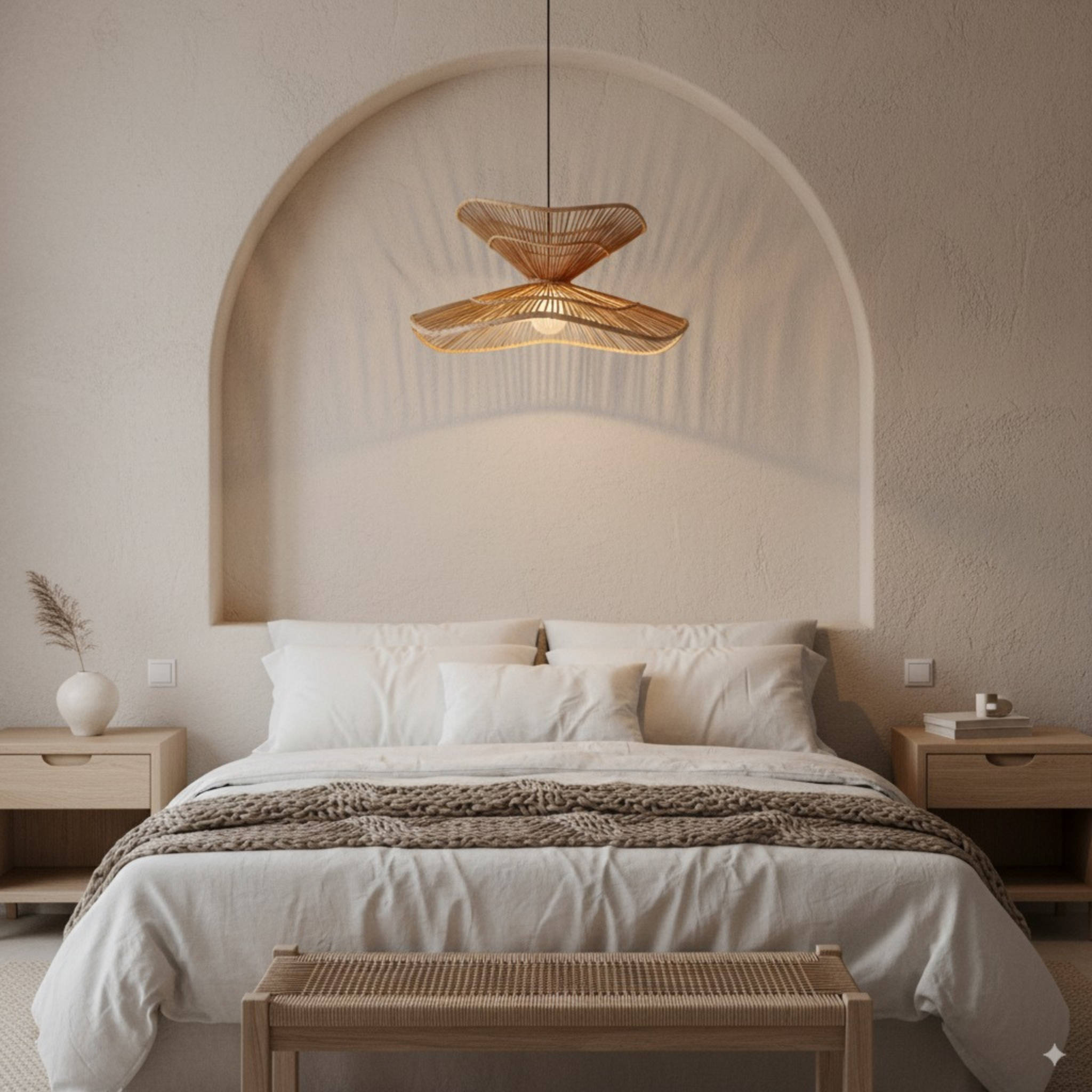 Lustre palmier Tunisie | Boho artisanal handmade | Fiolla Home