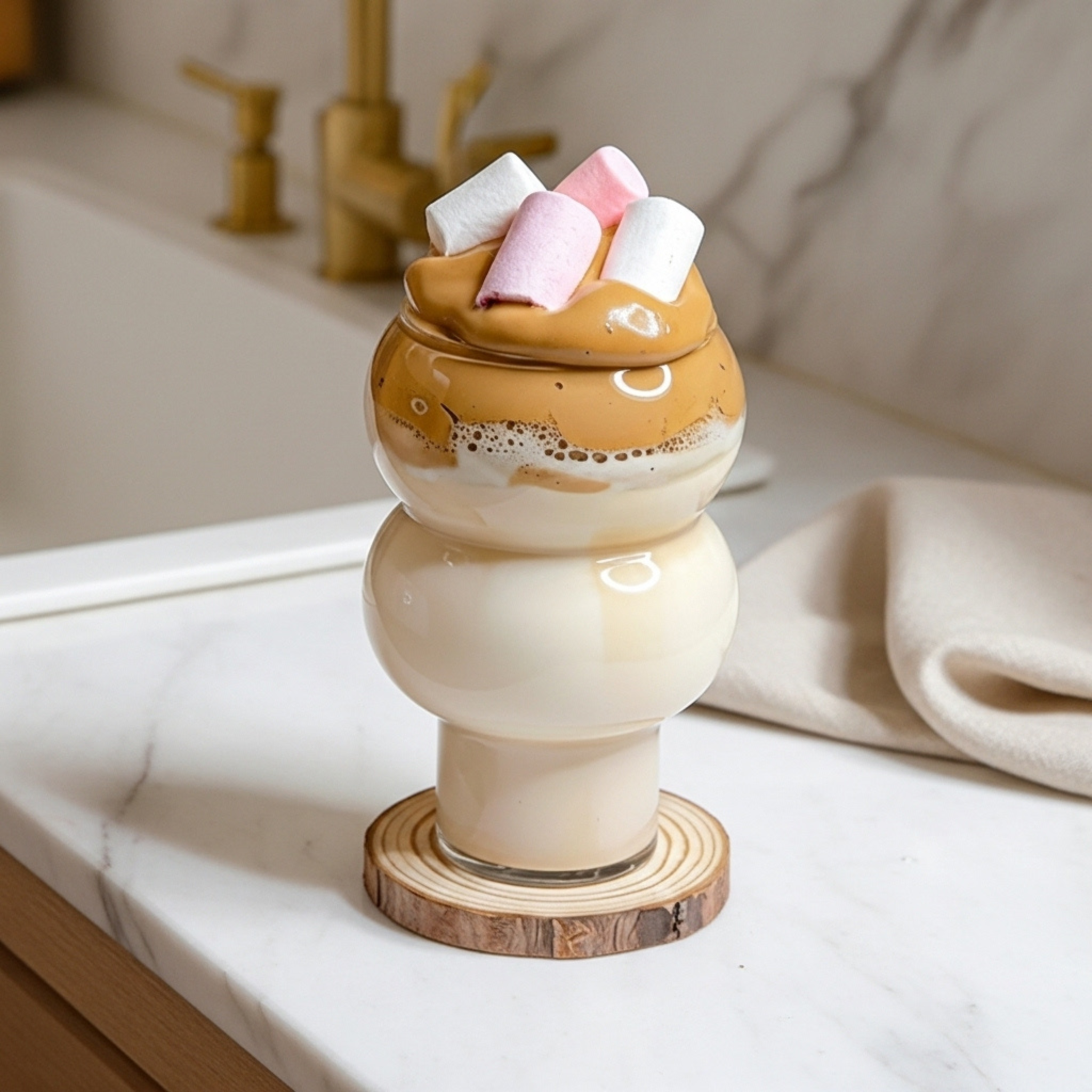 Mug en Verre Triple-Bulle – Café Gourmand Tunisie | Fiolla Home