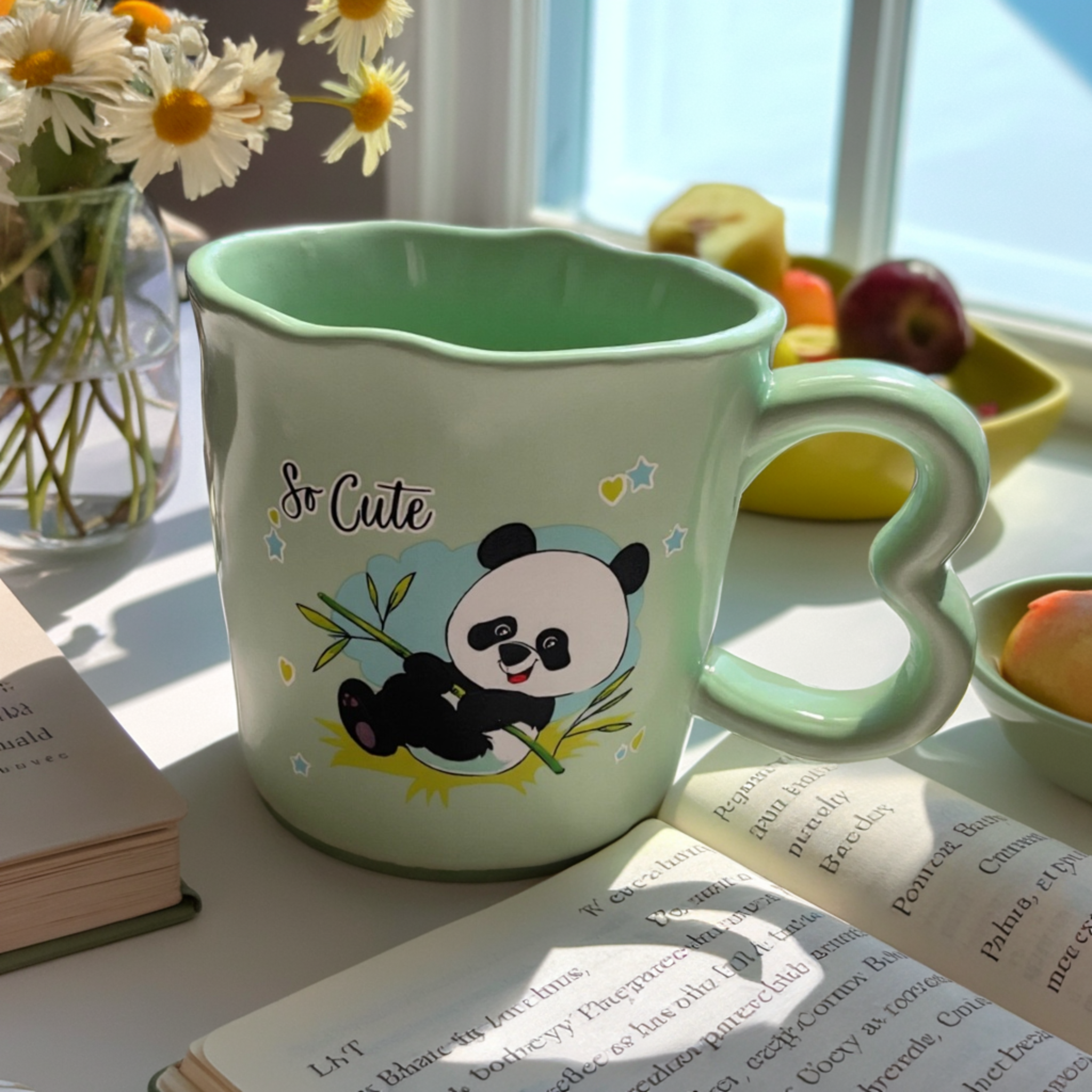 Mug Panda Kawaii | Anse Cœur & Design Mignon | Fiolla Home