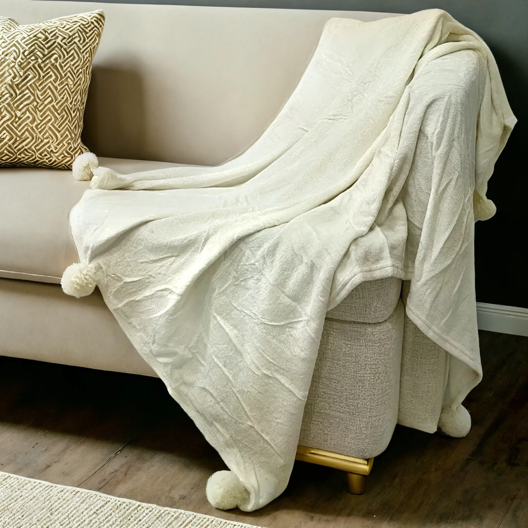 Plaid avec Pompons | Style et Douceur | Fiolla Home