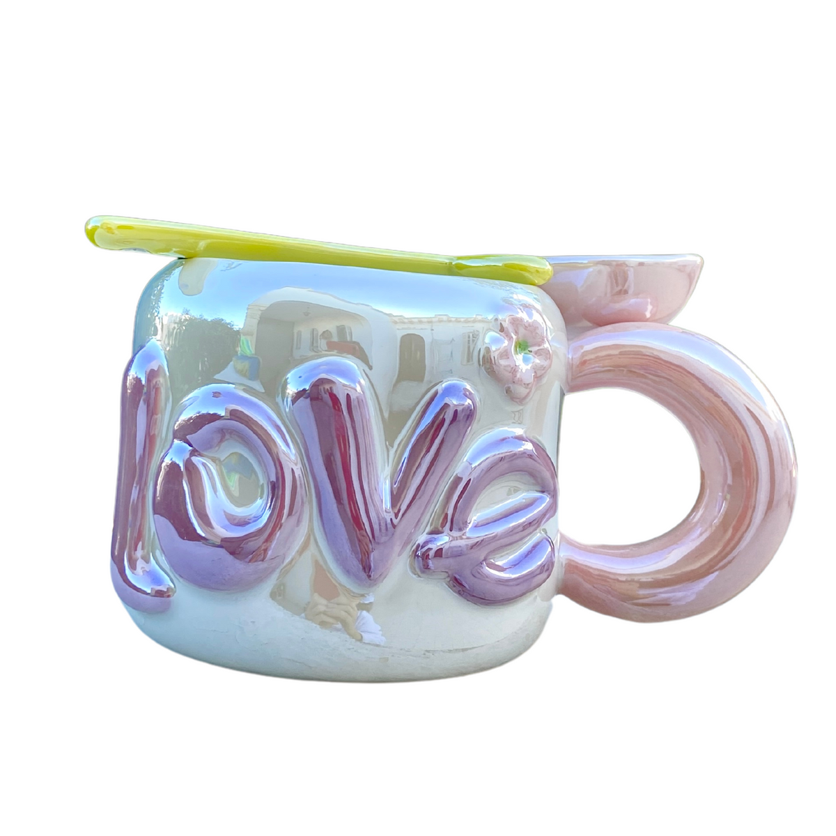 Tasse Céramique Love | Design Changeant & Cuillère | Fiolla Home