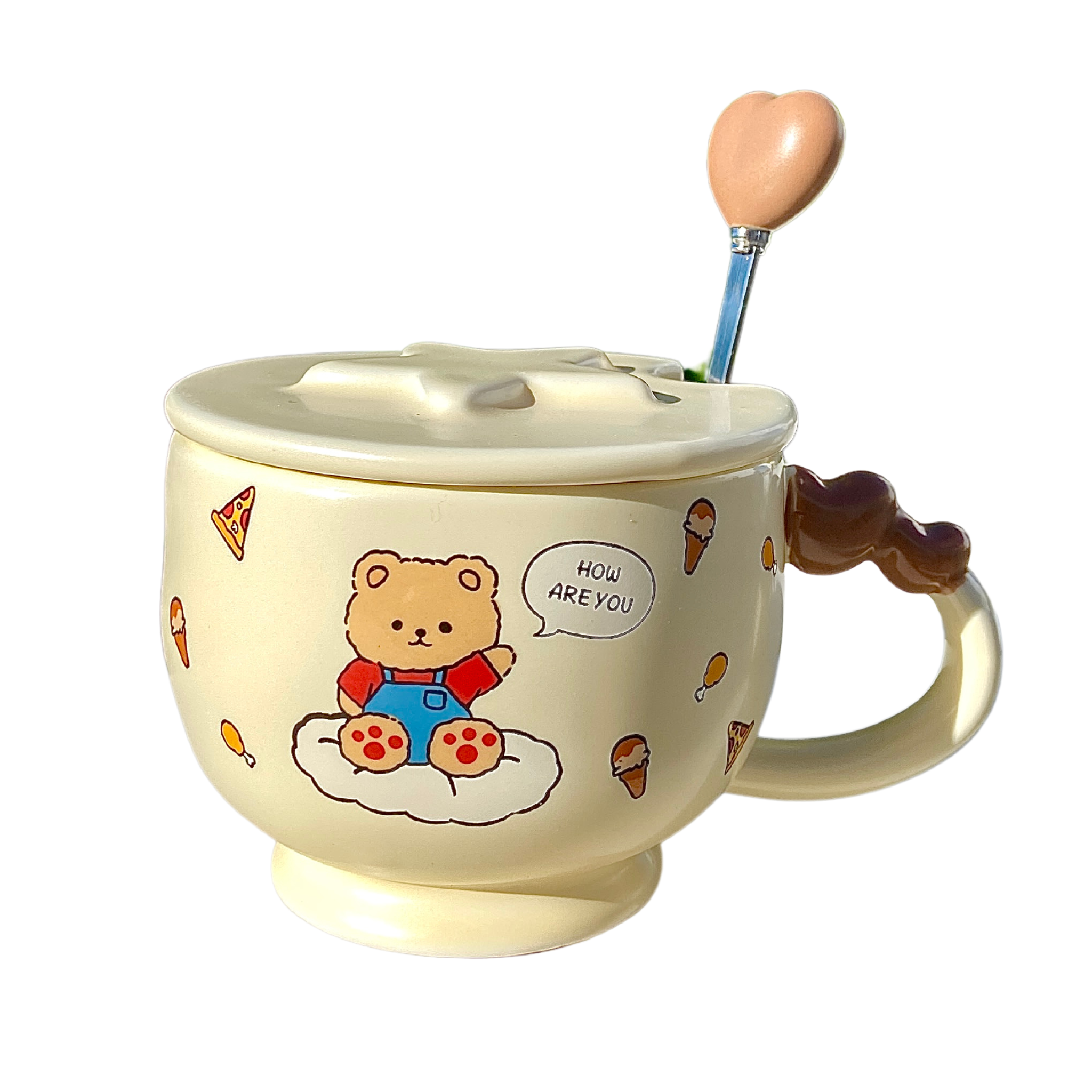 Mug Animal Mignon | Avec Couvercle et Cuillère Pratique | Fiolla Home