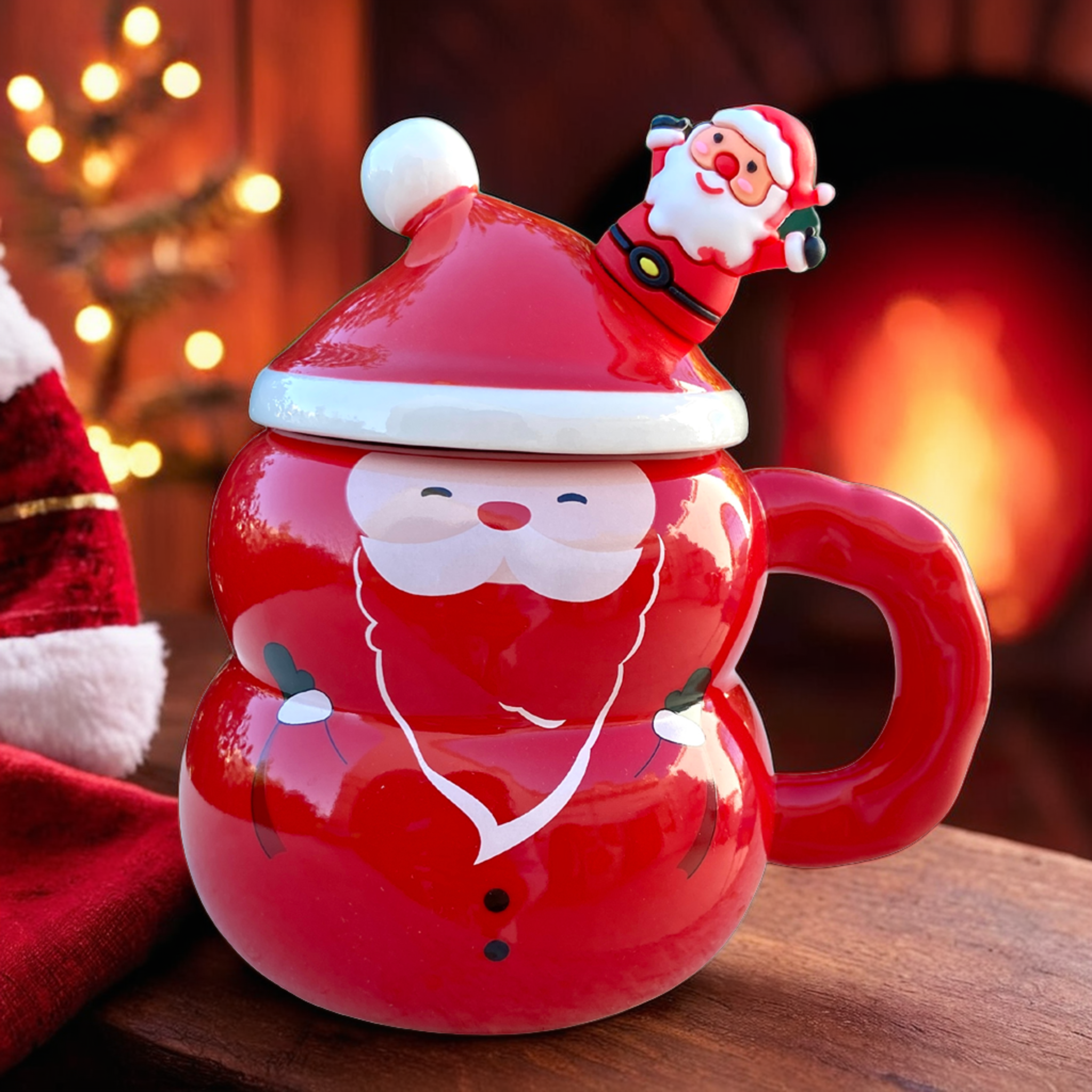 Mug Père Noël Céramique | Cadeau Noël Festif | Fiolla Home