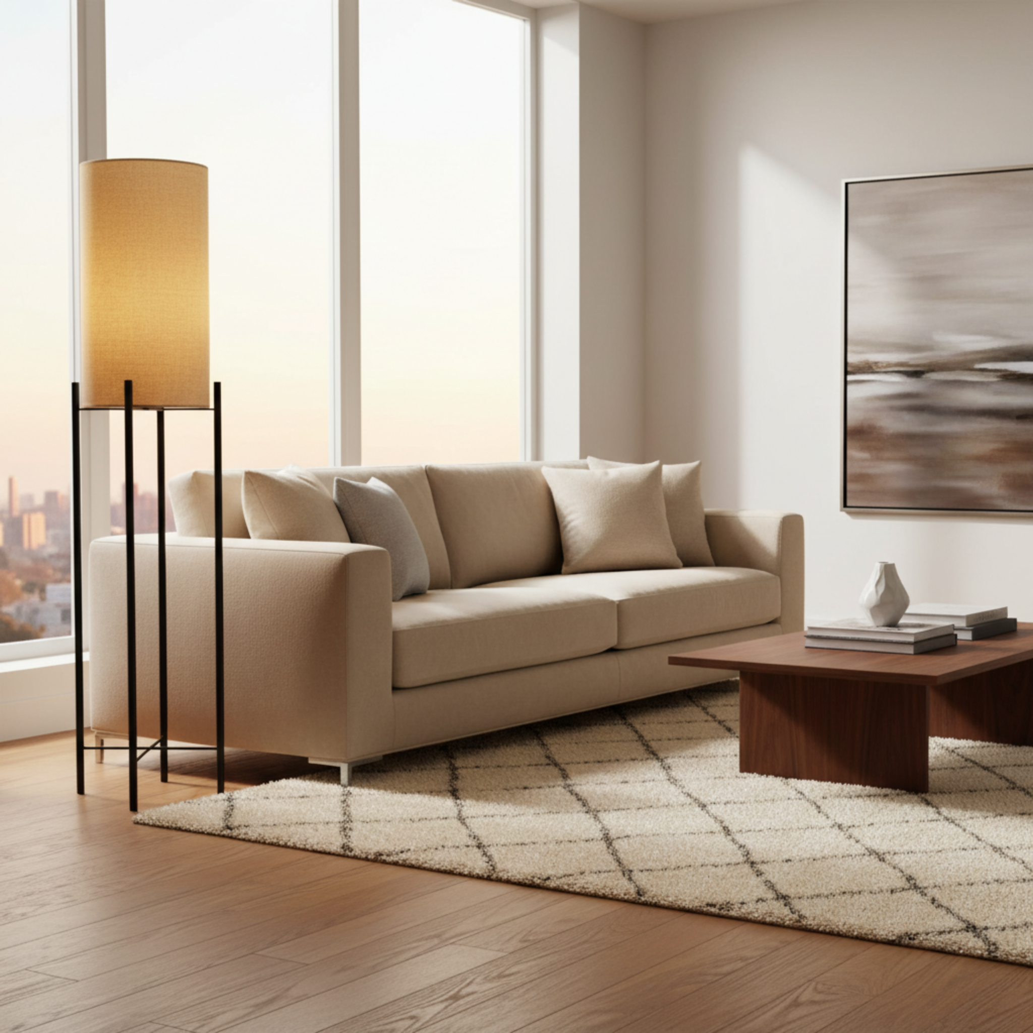 Lampadaire Design Moderne sur Pied – Éclairage Salon Tunisie