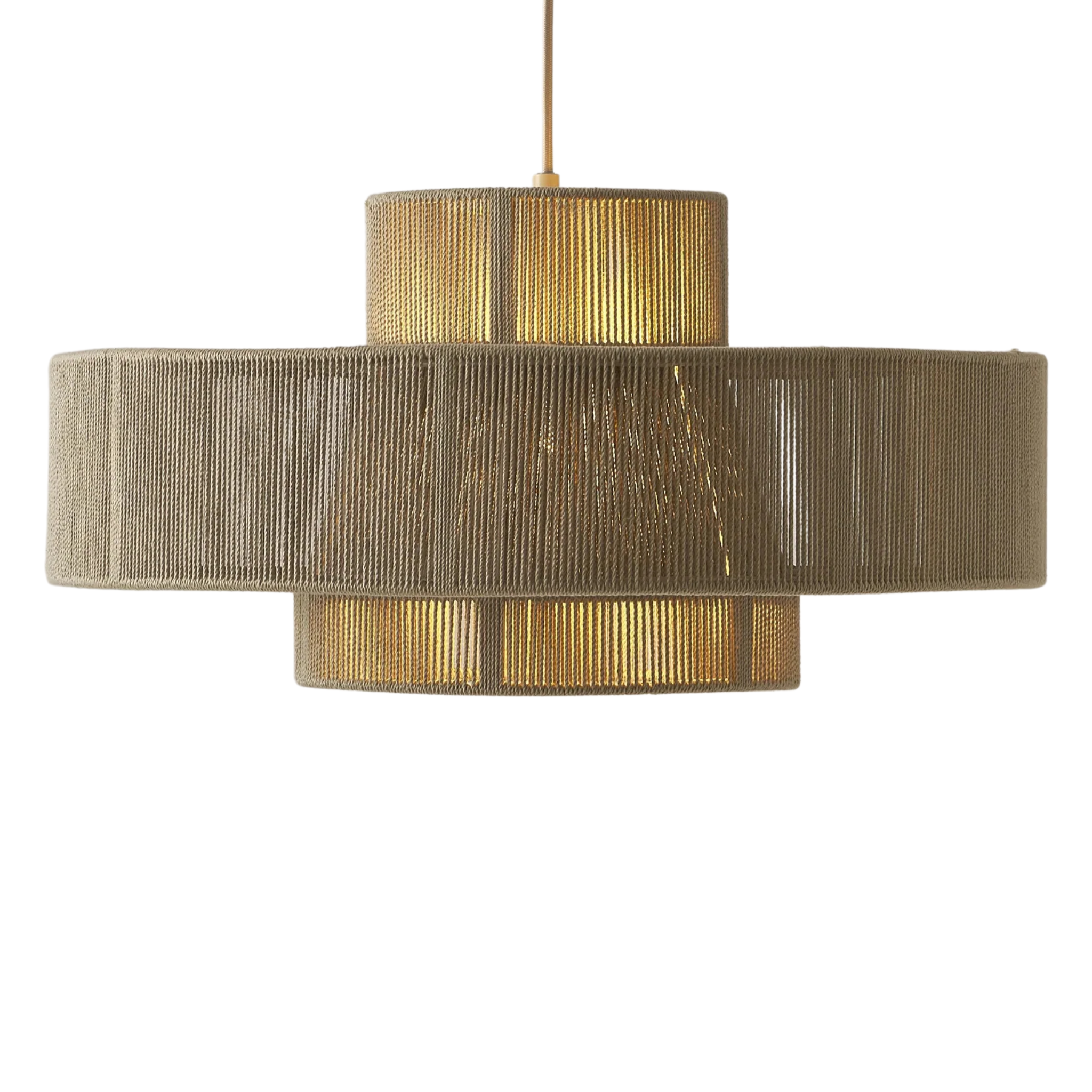 Suspension en Fil de Coton Clara | Luminaire Tissé Élégant | Fiolla Home