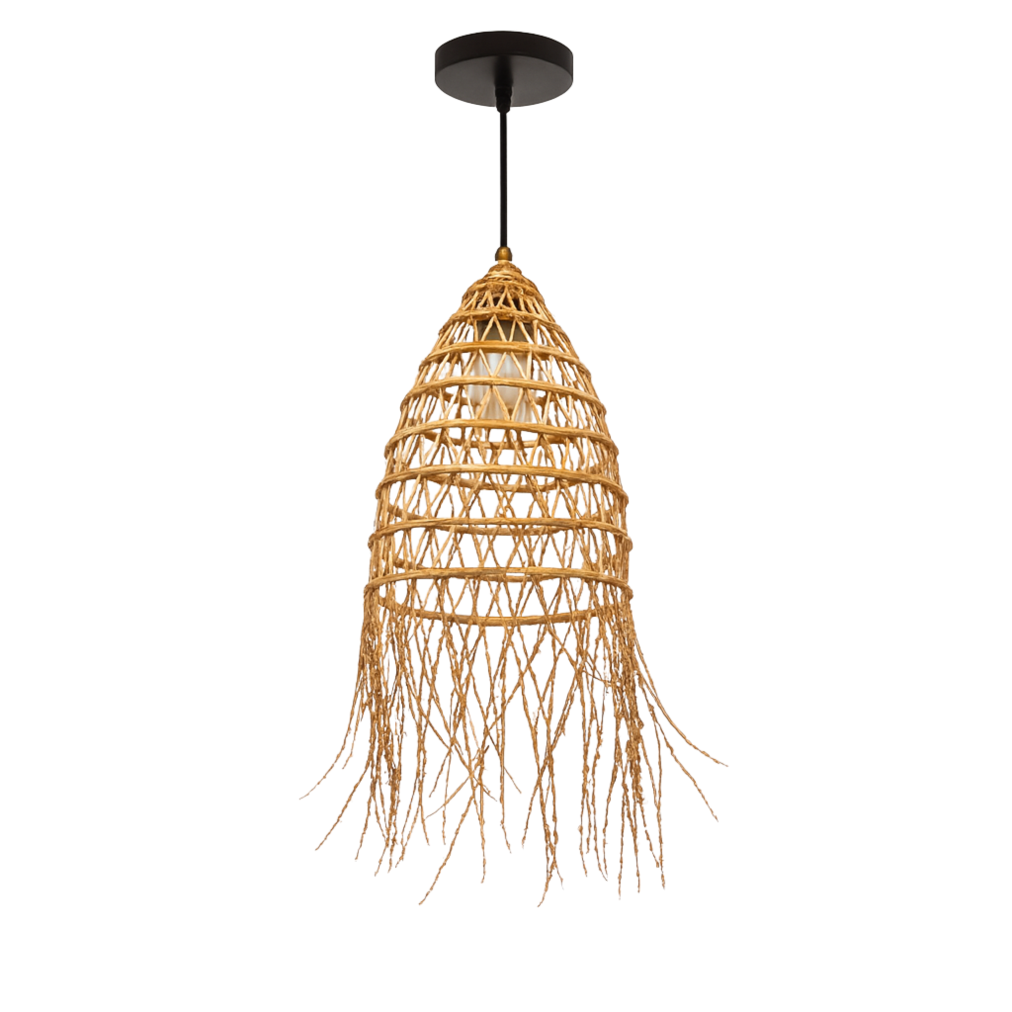 Lustre palmier Tunisie | Artisanal à franges | Fiolla Home