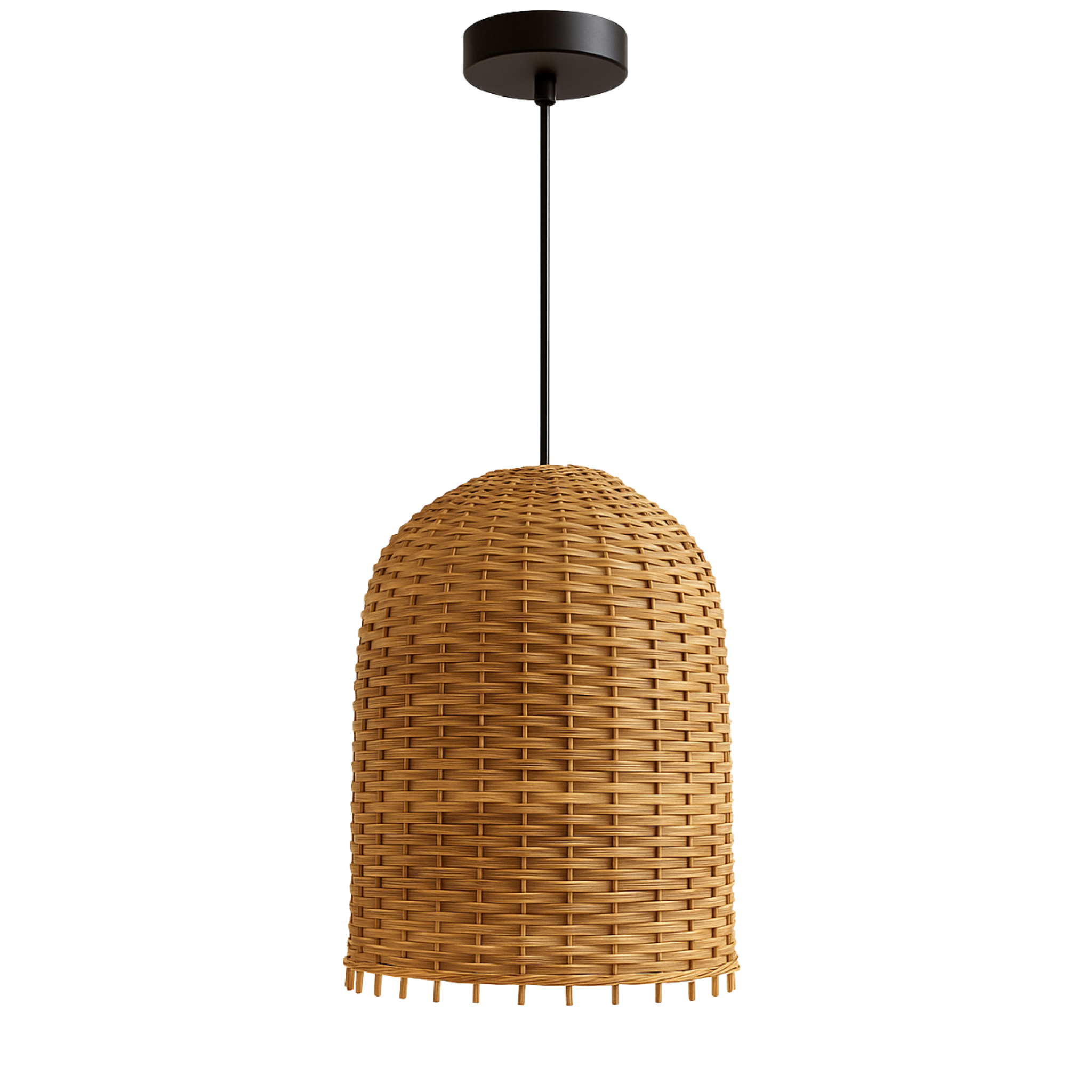 Lustre rotin | Lumière chaude, style naturel | Fiolla Home