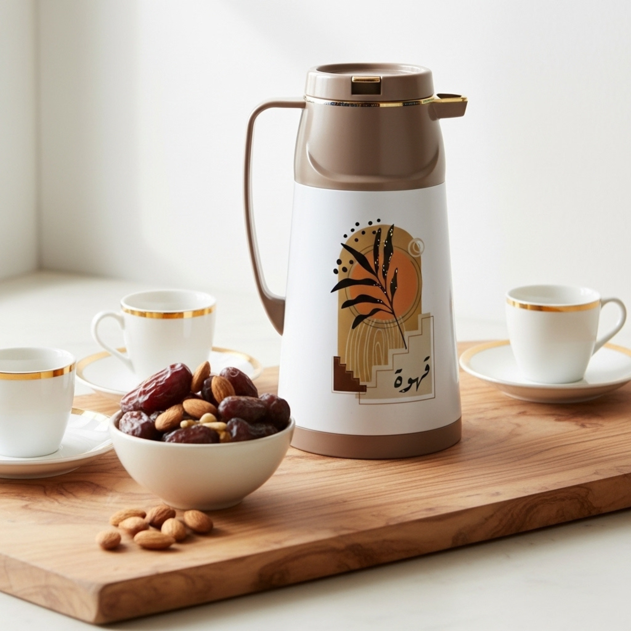 Thermos Isotherme « Qahwa » – Doré Premium | Fiolla Home
