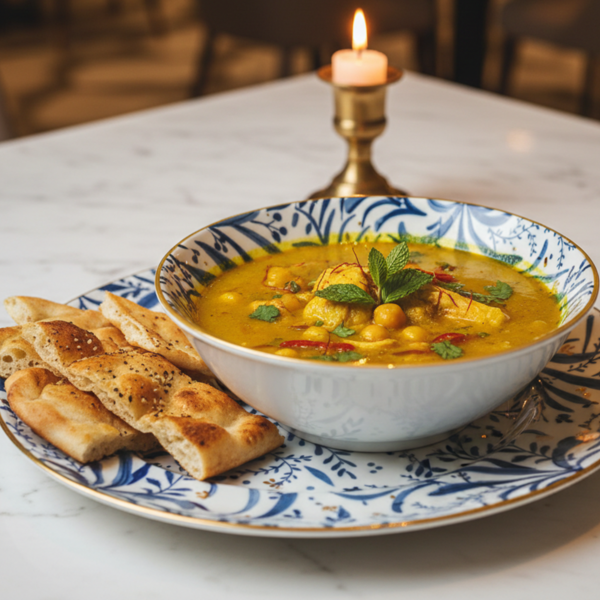 Bol à Soupe Céramique Motif Bleu – Idéal Soupe & Art de la Table