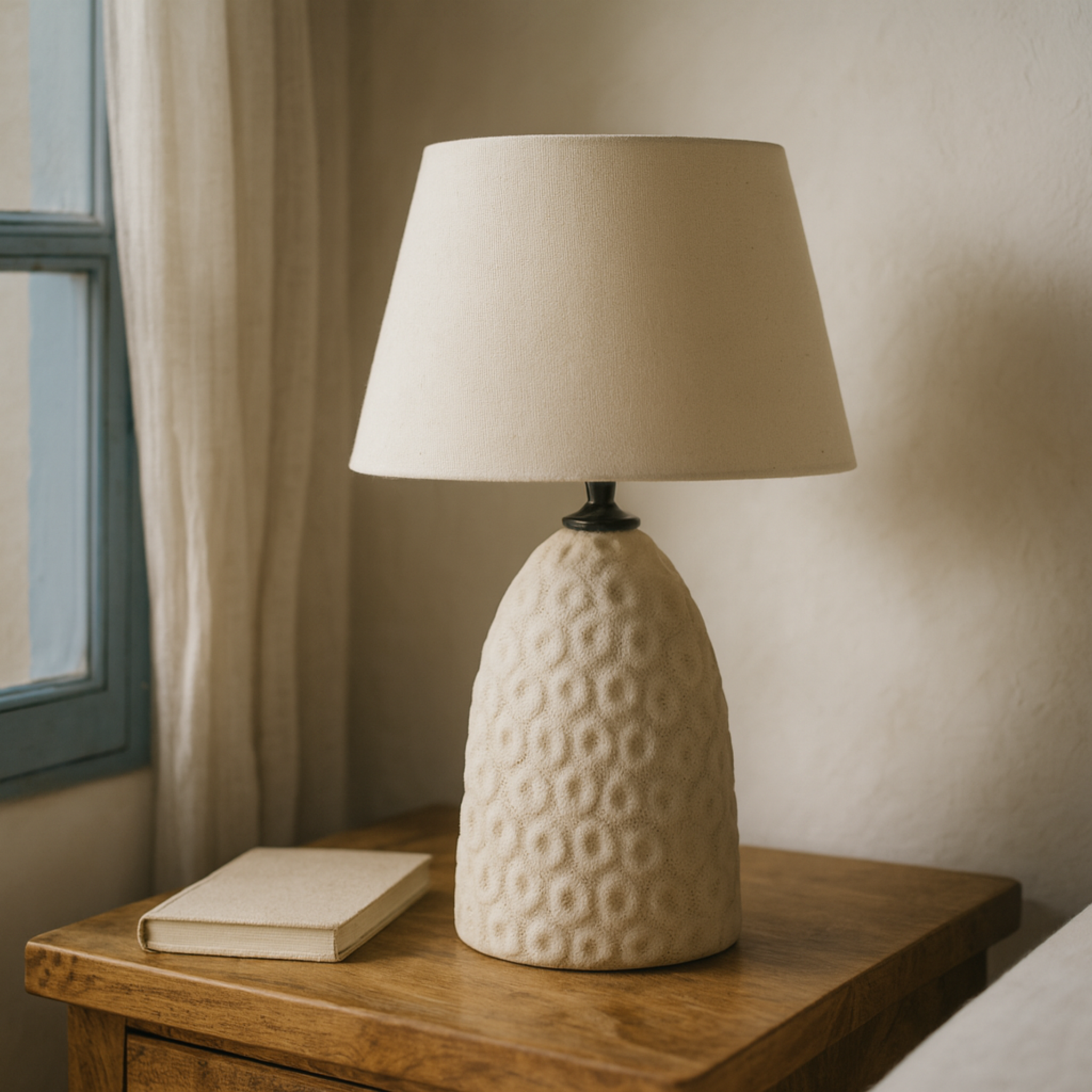 Veilleuse LED | Luminaire céramique texturée | Fiolla Home