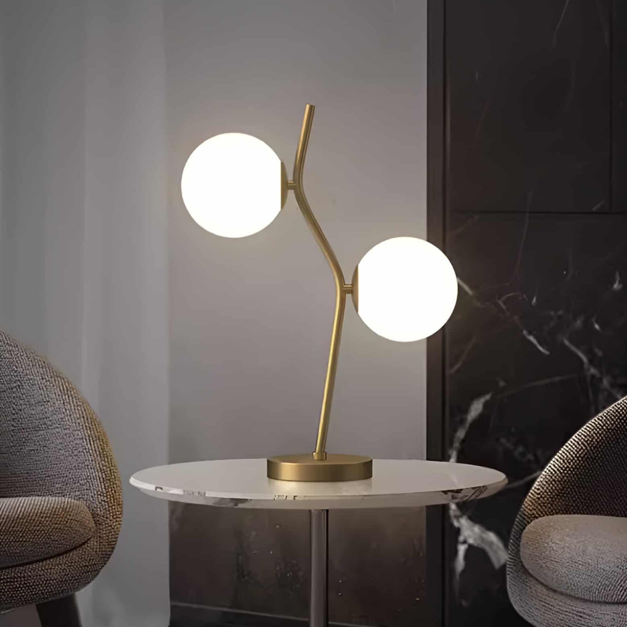 Lampe de Chevet Double Sphère | Lumière Douce | Fiolla Home