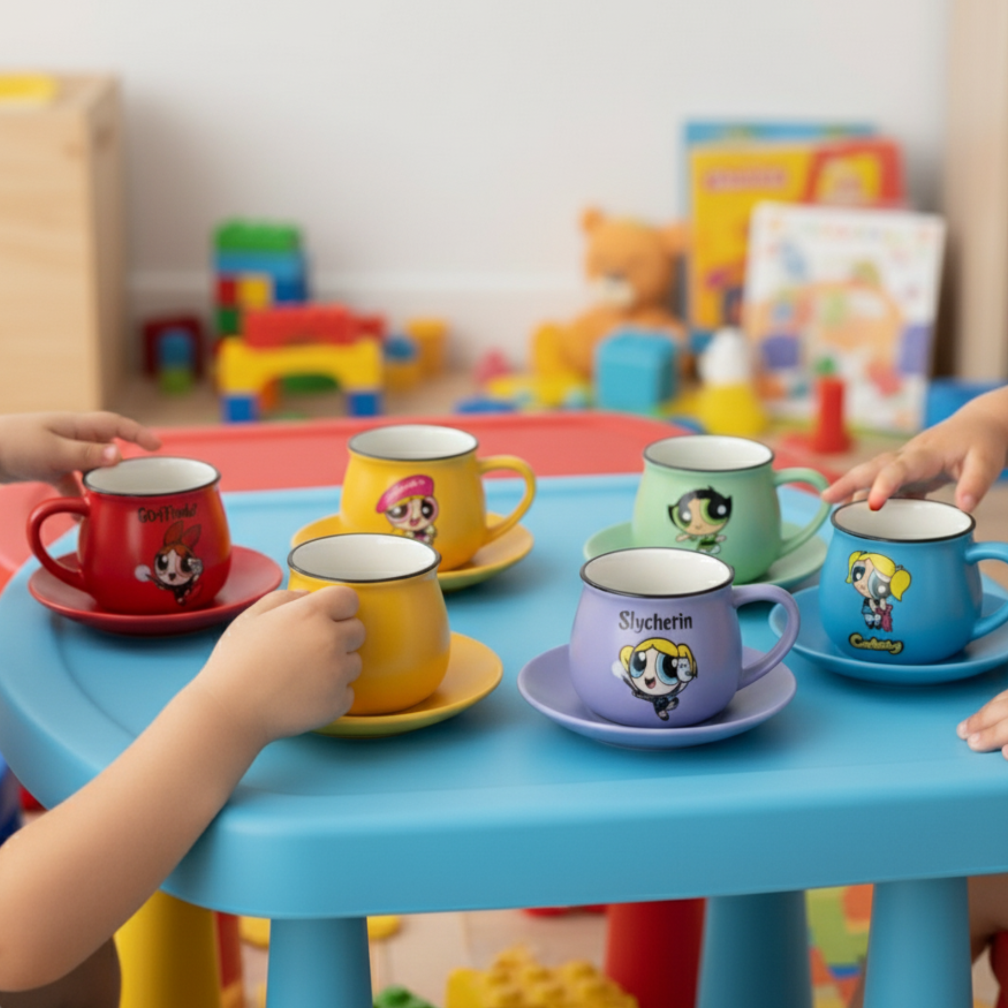 Service Café Noir | Set 6 Tasses Les Supers Nanas | Fiolla Home