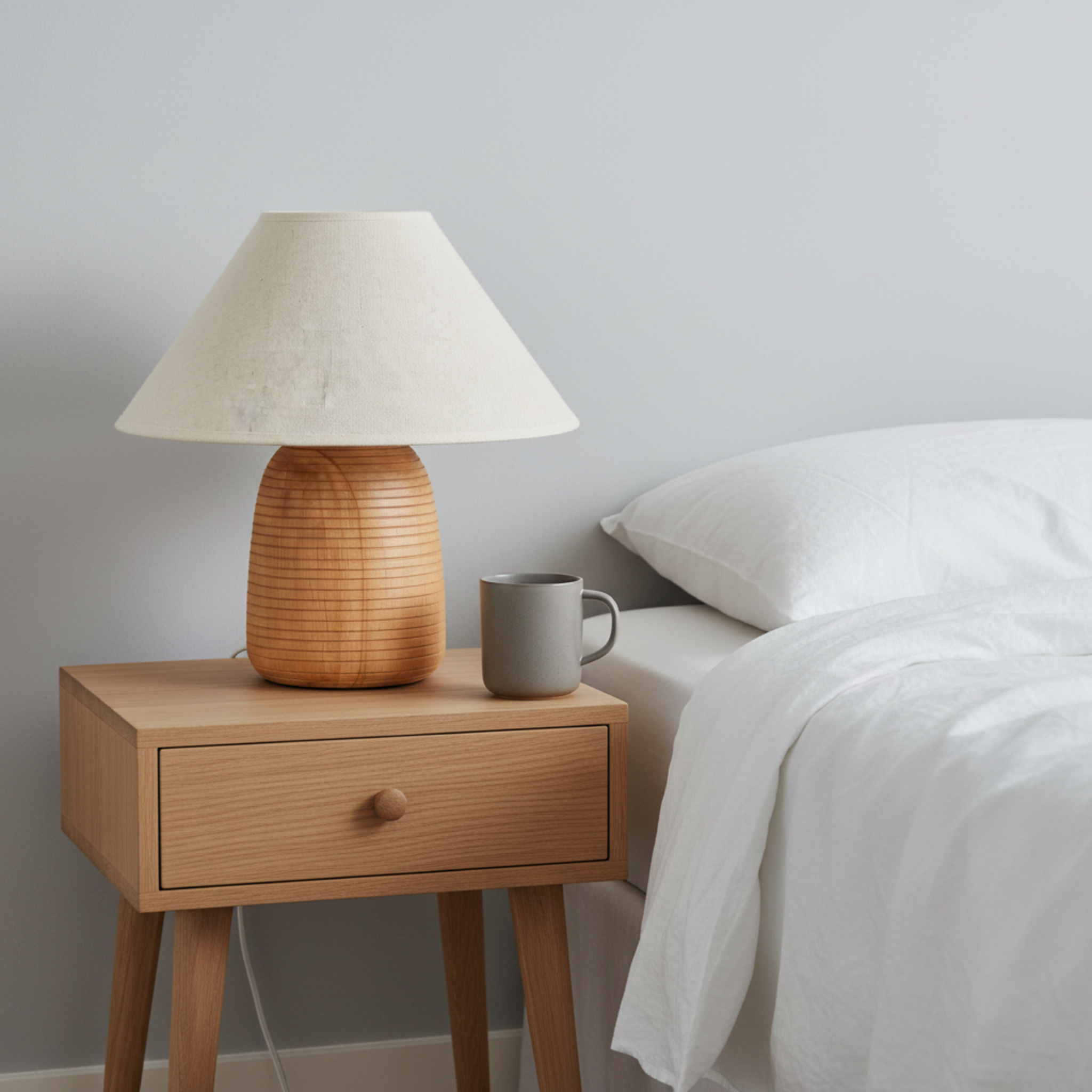 Lampe La Ruche – lampe de table bois handmade Tunisie