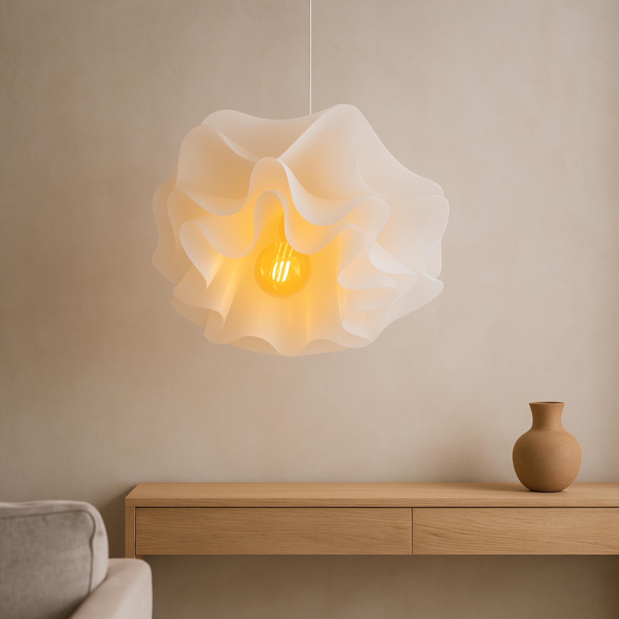 Lustre nuage Tunisie | Suspension design lumière chaude | Fiolla Home
