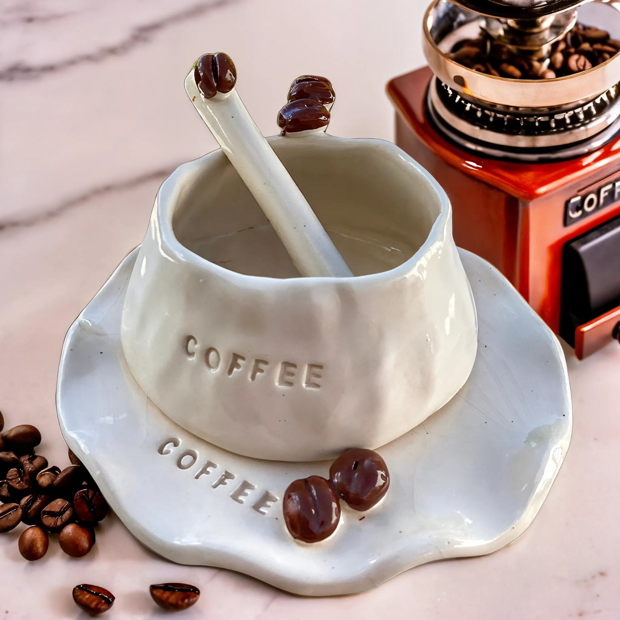 Mug Beans Handmade | Accessoire Café Unique | Fiolla Home