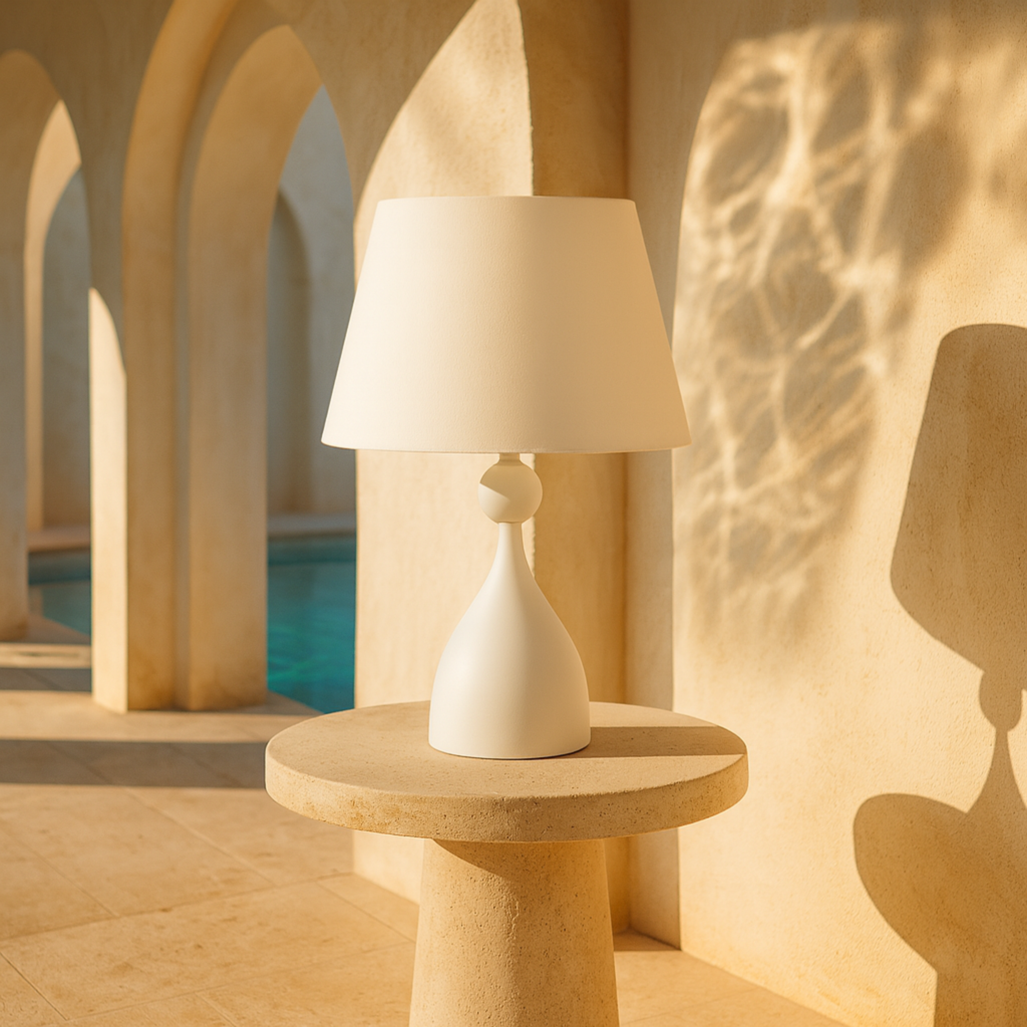 Lampe de chevet LED | Veilleuse minimaliste blanche | Fiolla Home