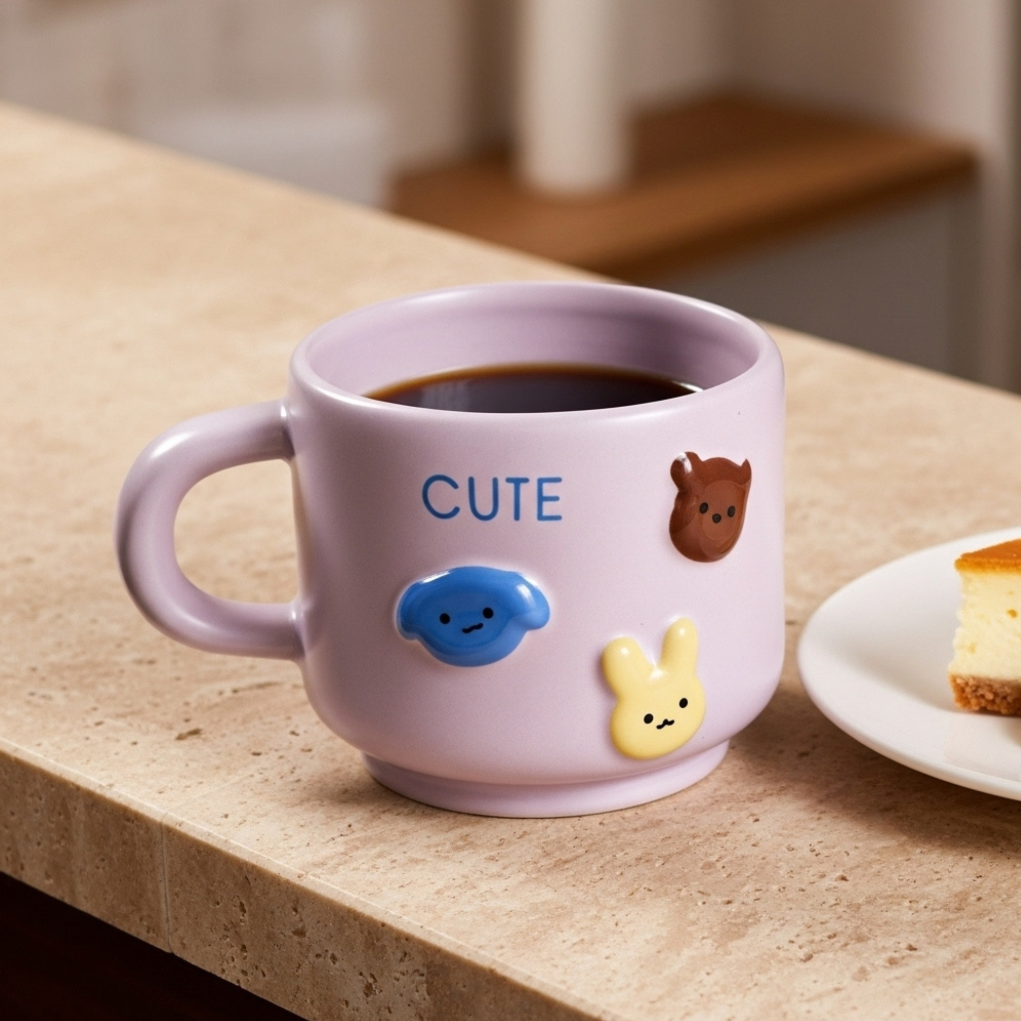 Mug céramique kawaii 3D – Animaux mignons | Fiolla Home