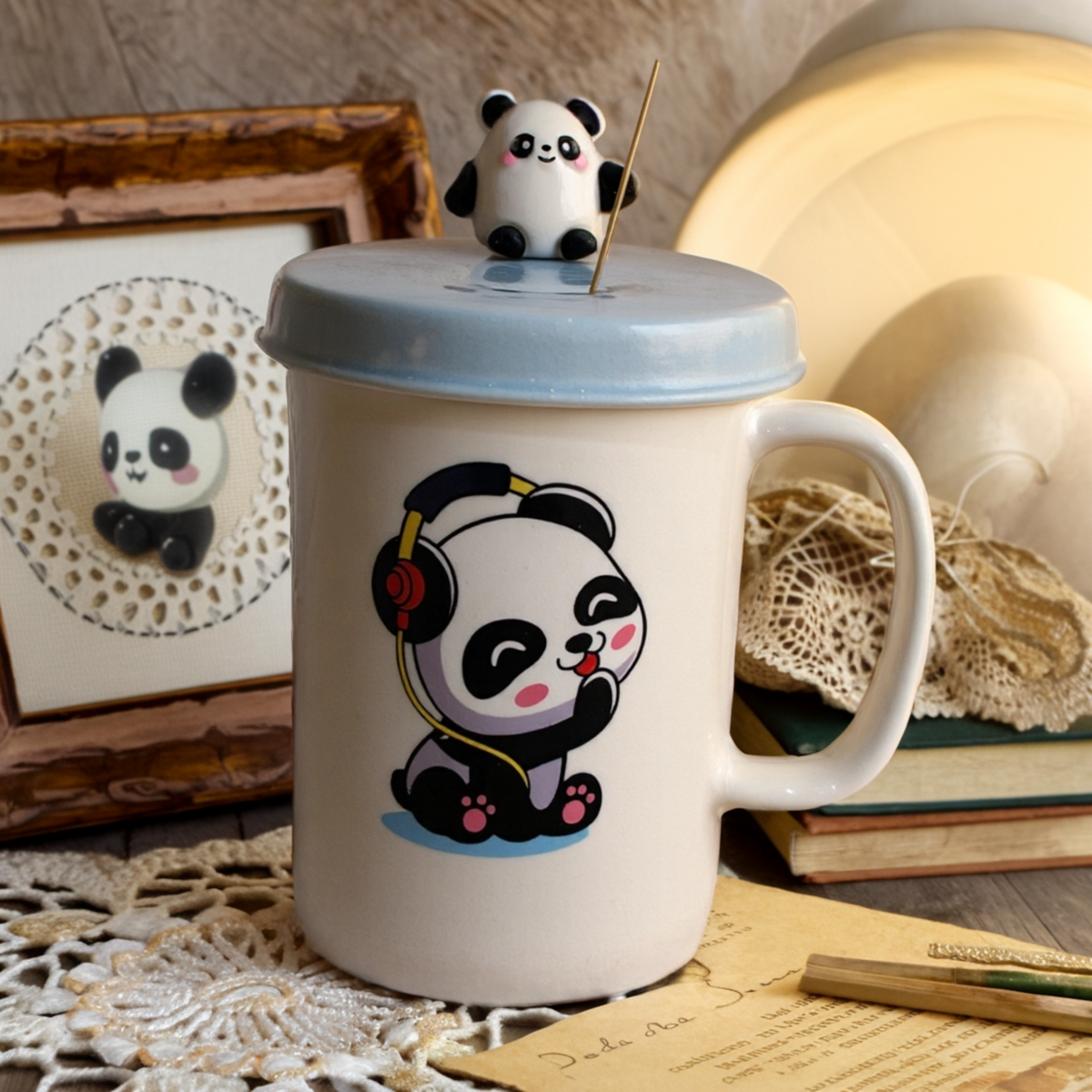 Mug Panda Céramique | Design Kawaii & Figurine 3D | Fiolla Home