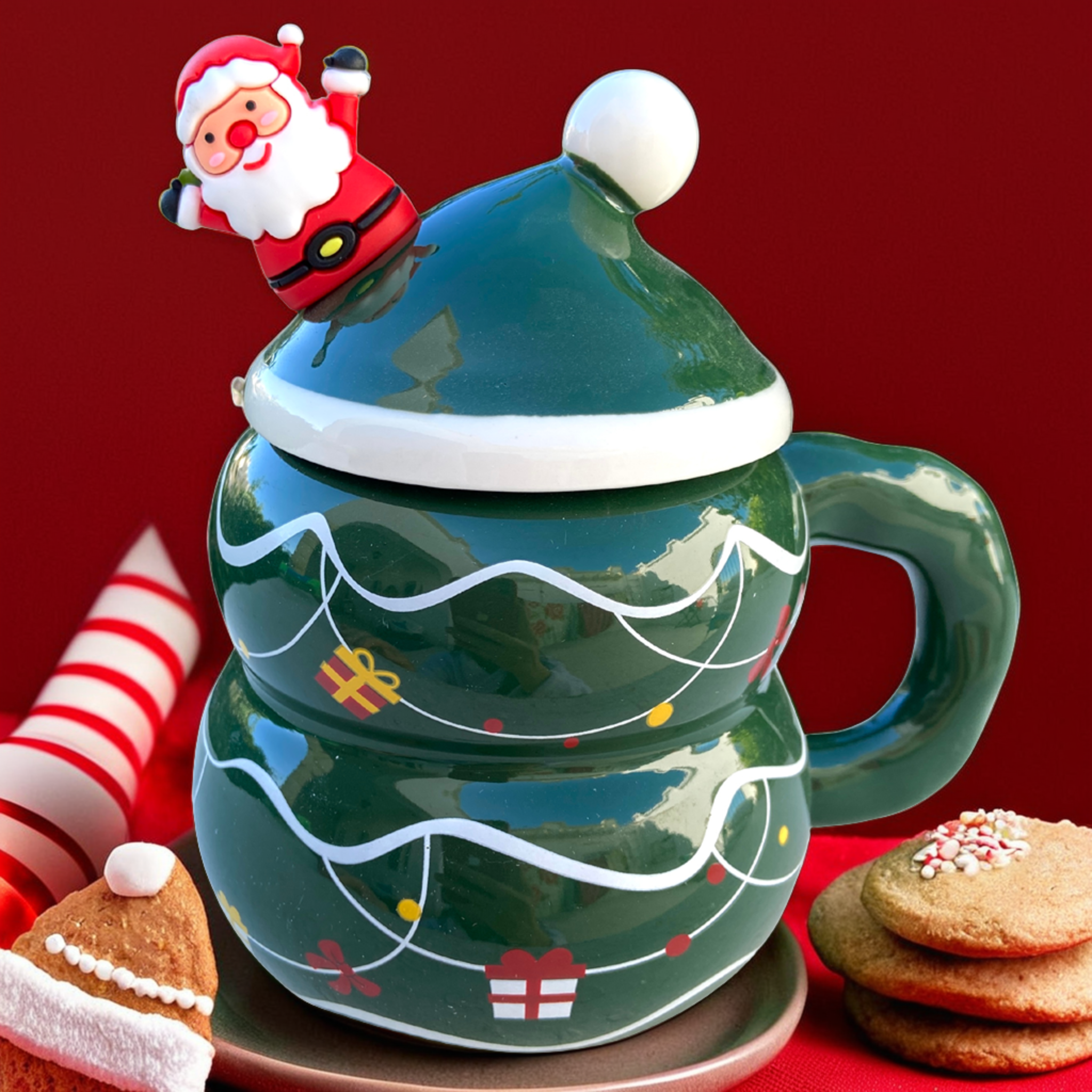 Mug Père Noël Céramique | Cadeau Noël Festif | Fiolla Home