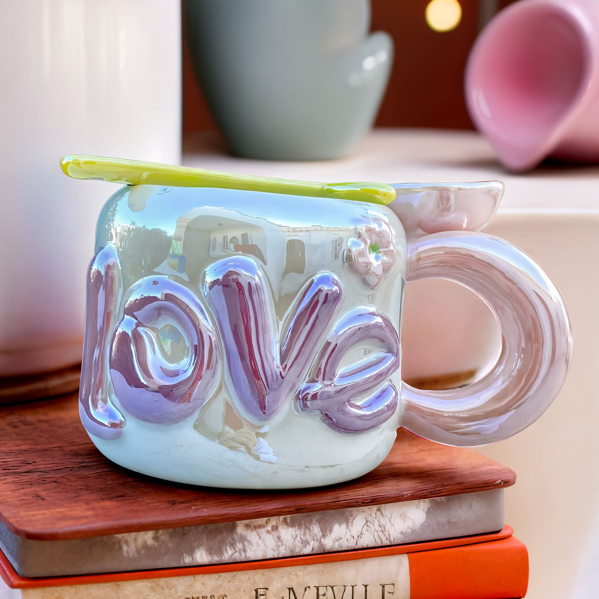Tasse Céramique Love | Design Changeant & Cuillère | Fiolla Home