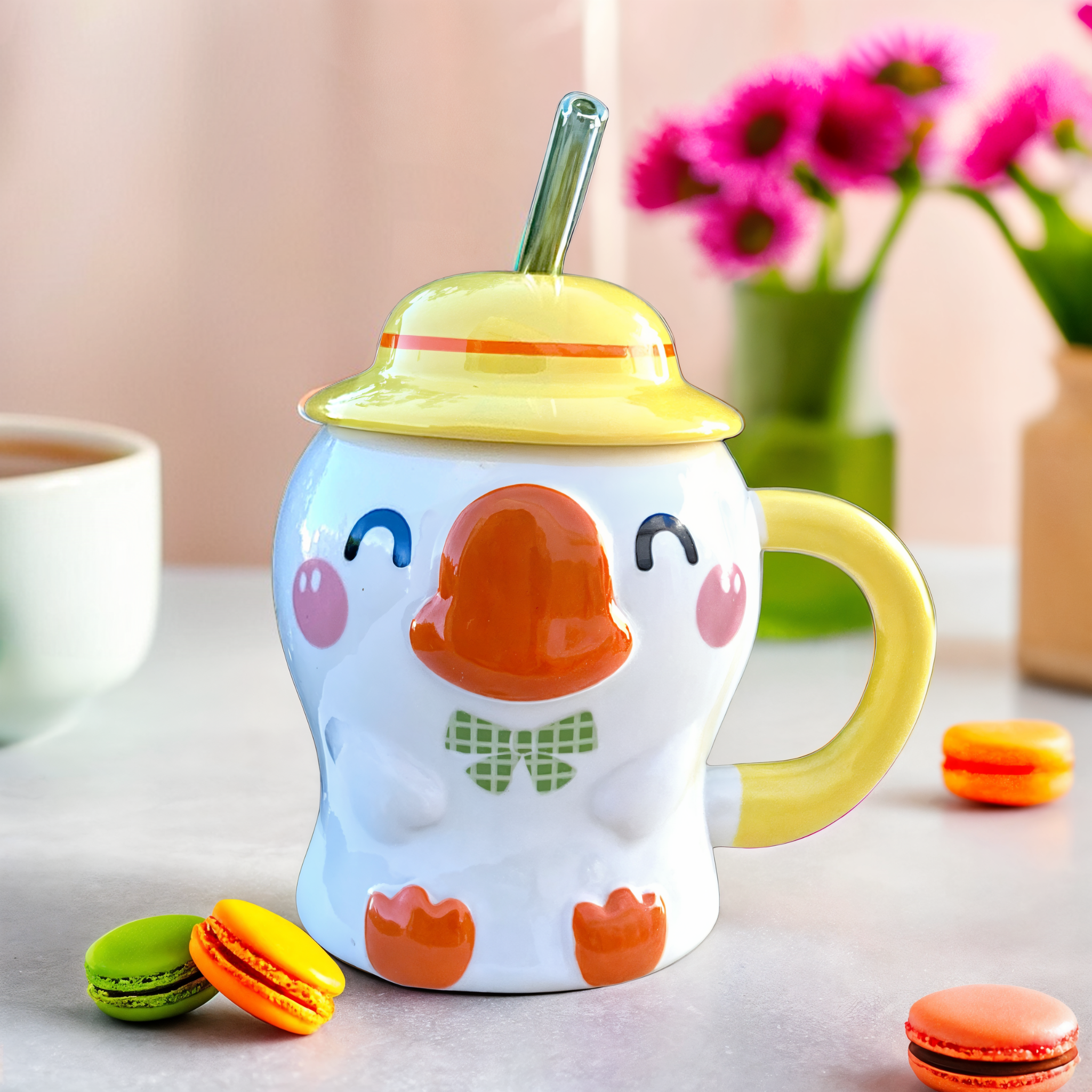 Mug Canard Original | Look Créatif et Couvercle Pratique | Fiolla Home