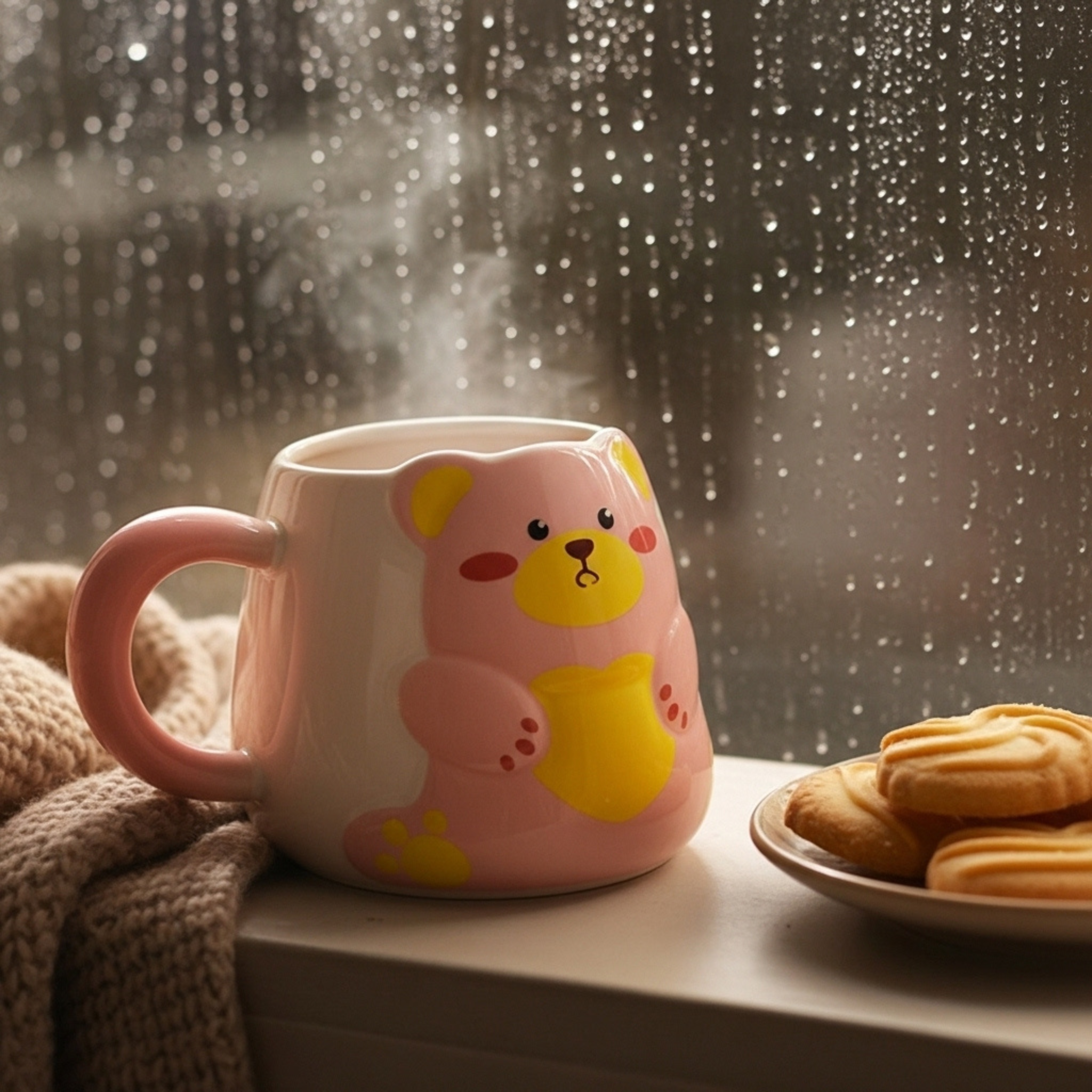 Mug Ourson Rose en Céramique – Anse Confort | Fiolla Home