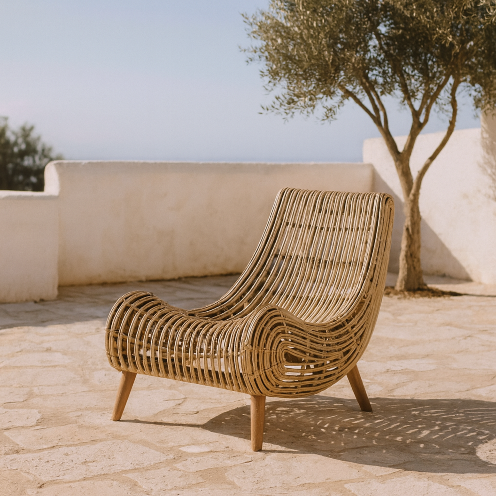 Chaise Longue en Rotin | Mobilier Tendance Tunisie | Fiolla Home