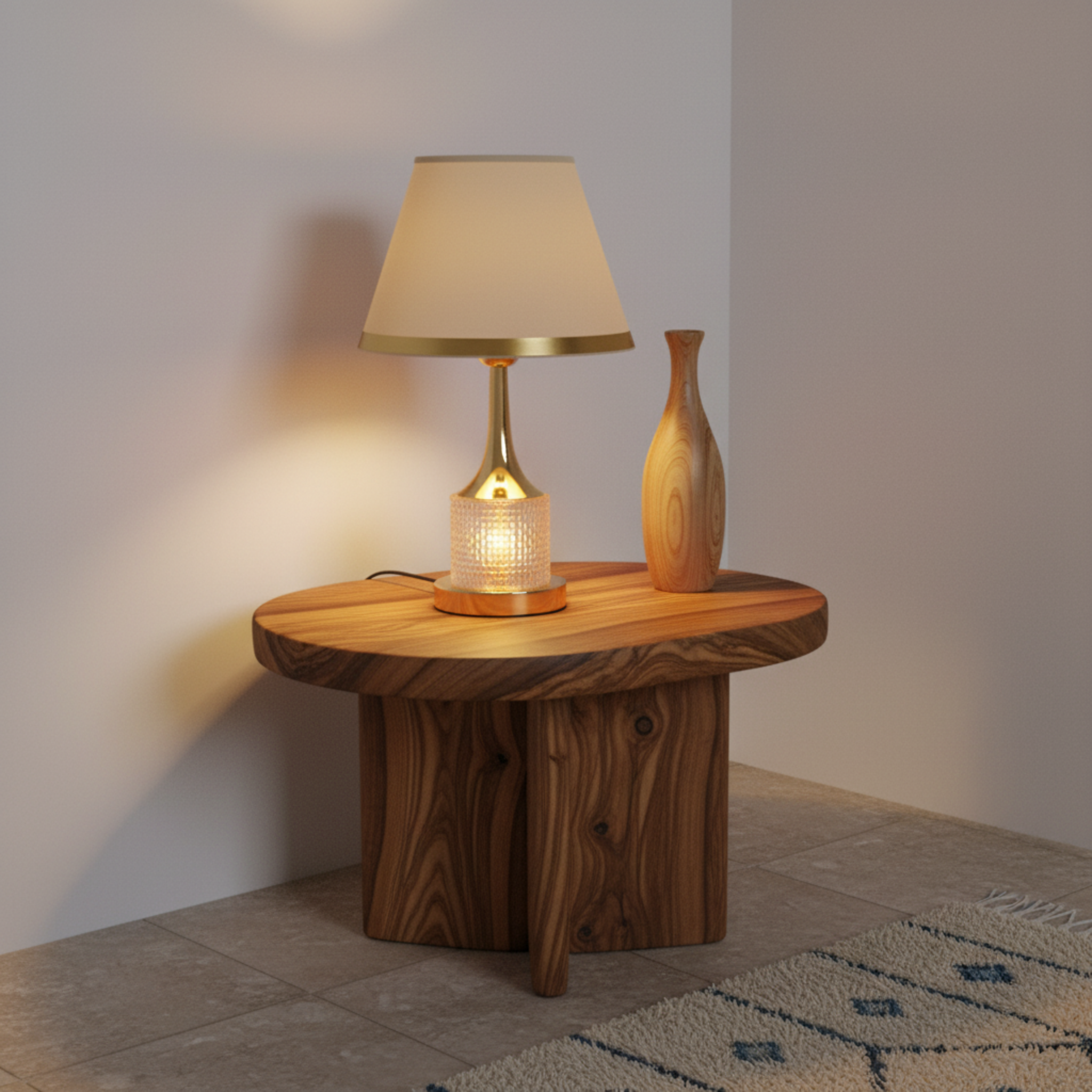 Lampe de Chevet Dorée – Veilleuse Élégante pour Chambre à Coucher Tunisie | Fiolla Home