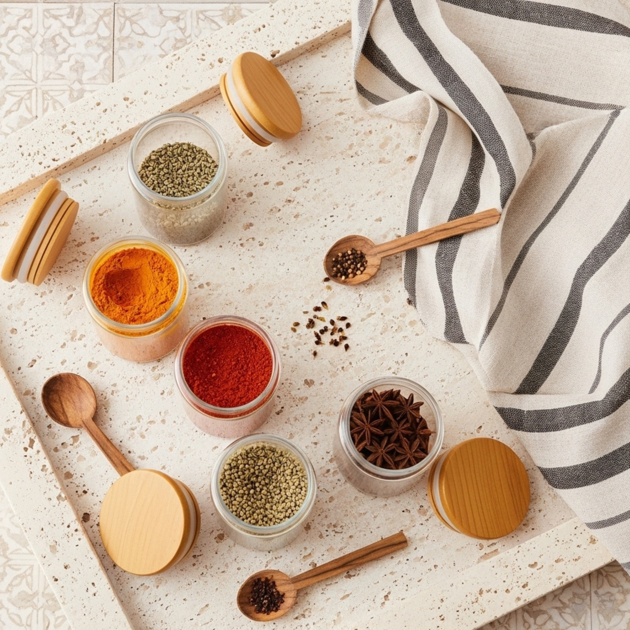 Bocaux en Verre 130 ml (Lot de 12) – Rangement Cuisine | Fiolla Home