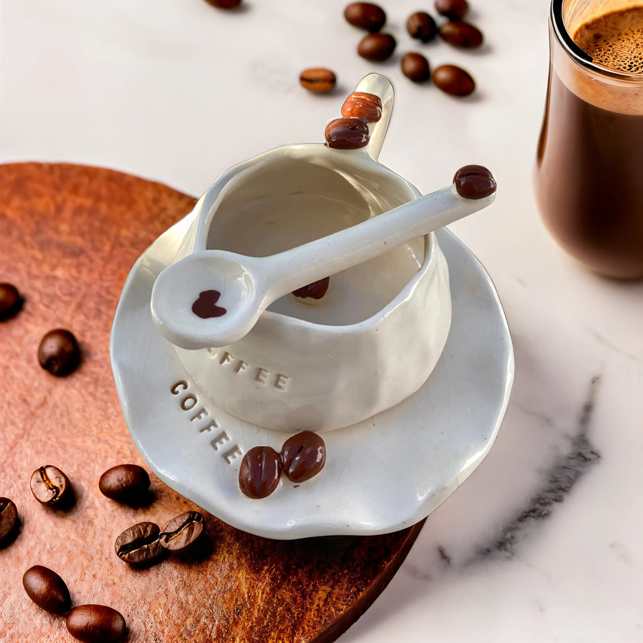 Mug Beans Handmade | Accessoire Café Unique | Fiolla Home