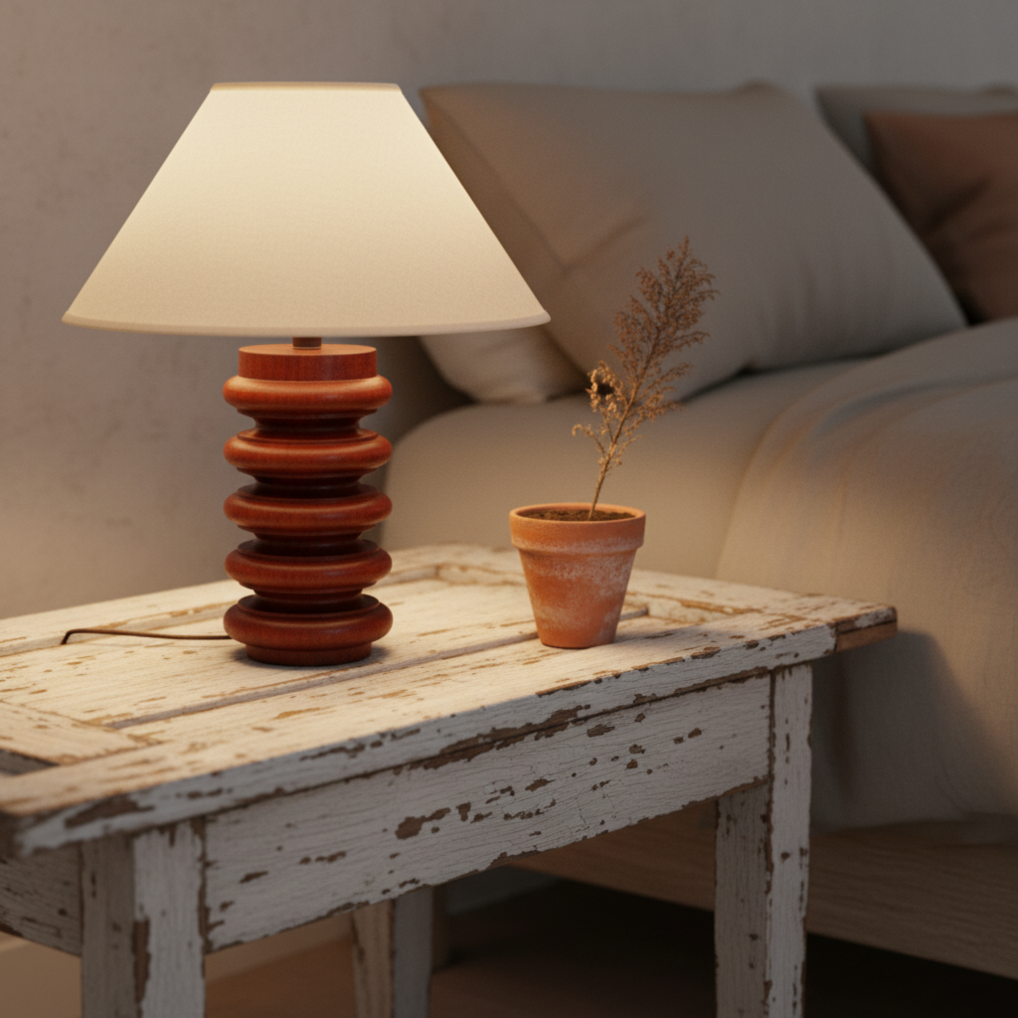 Luminaire Bohème "El Bey" | Lampe en Bois Artisanal | Tunisie
