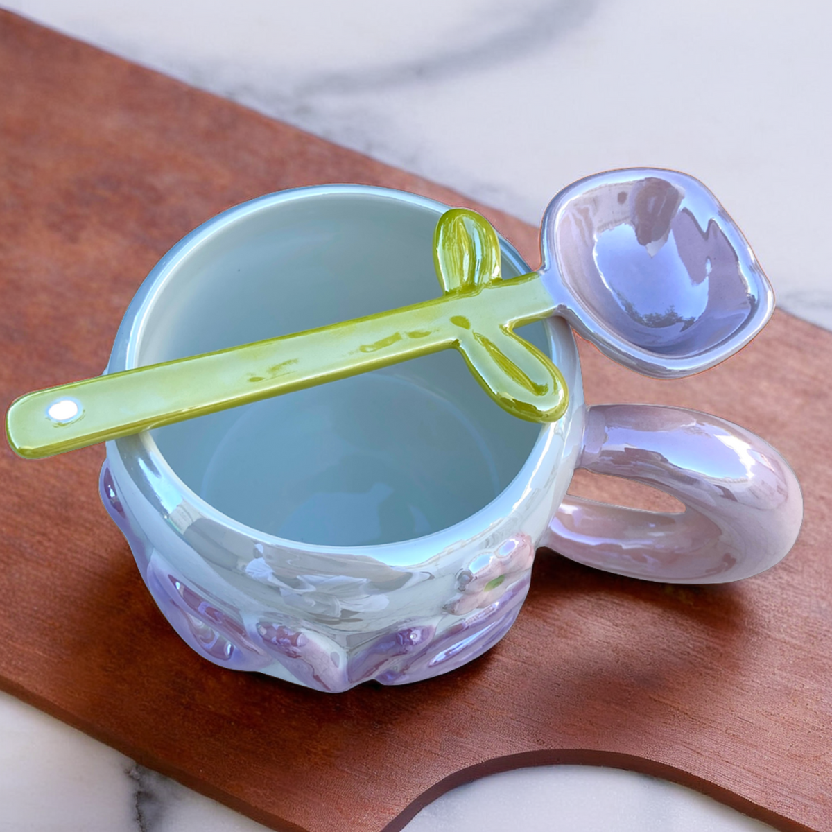 Tasse Céramique Love | Design Changeant & Cuillère | Fiolla Home