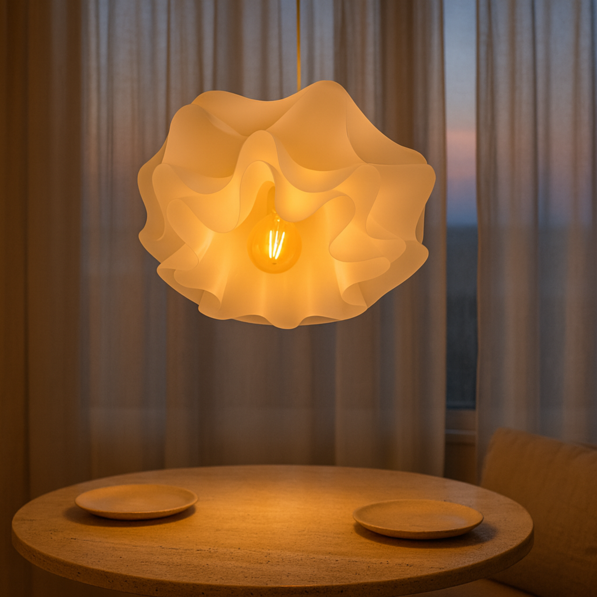 Lustre nuage Tunisie | Suspension design lumière chaude | Fiolla Home