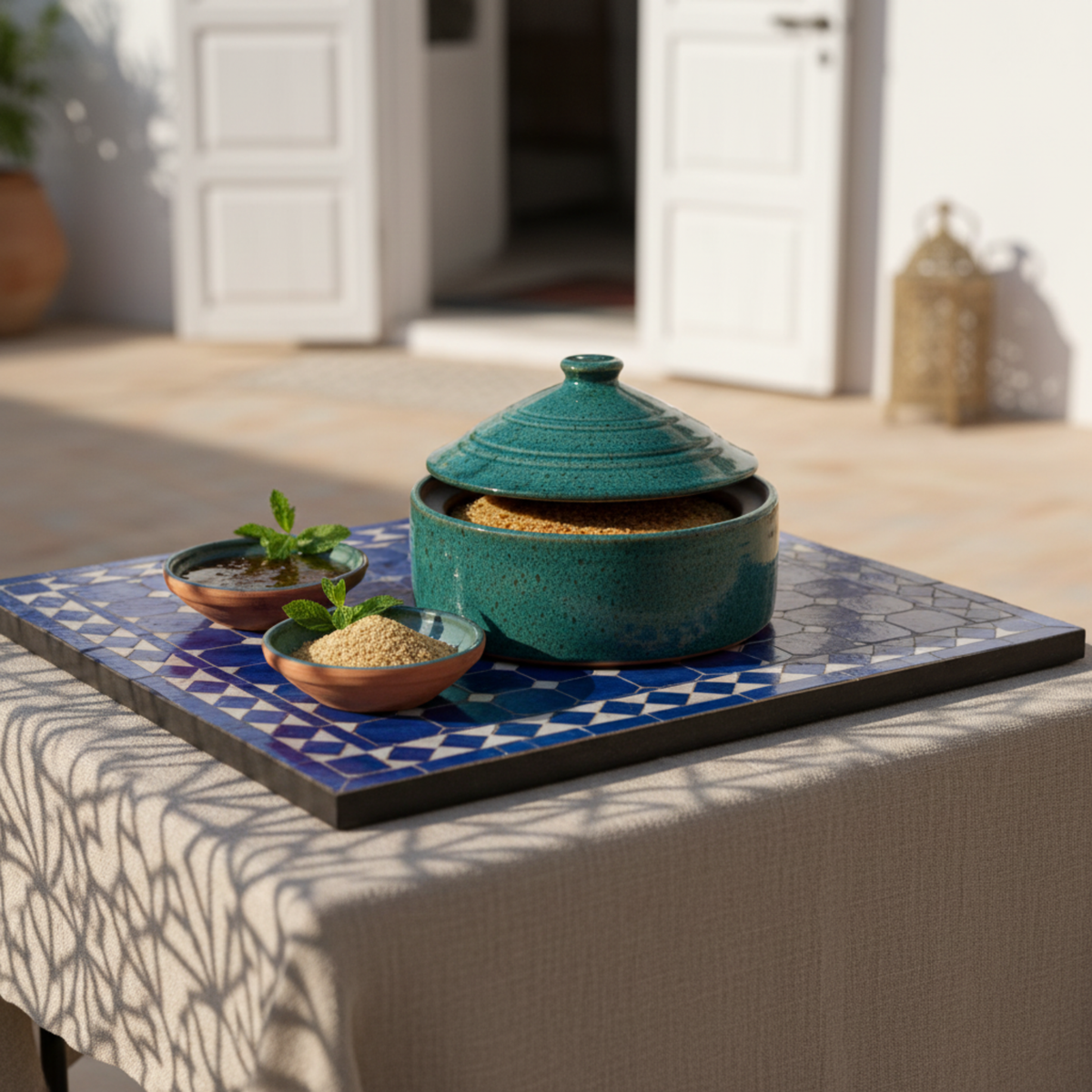 Tajine en céramique avec couvercle – Made in Tunisia