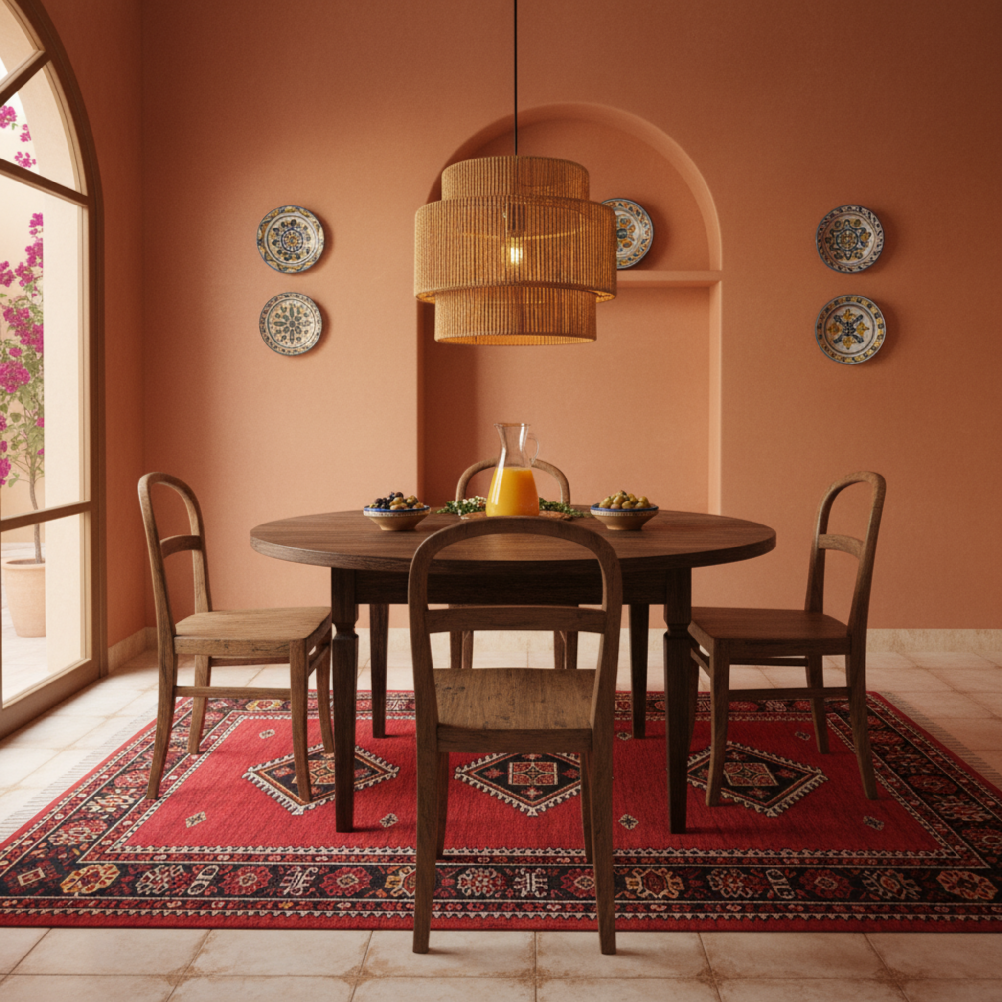 Suspension "Byrsa" à 3 Niveaux – Lustre Spectaculaire en Jute Tressé